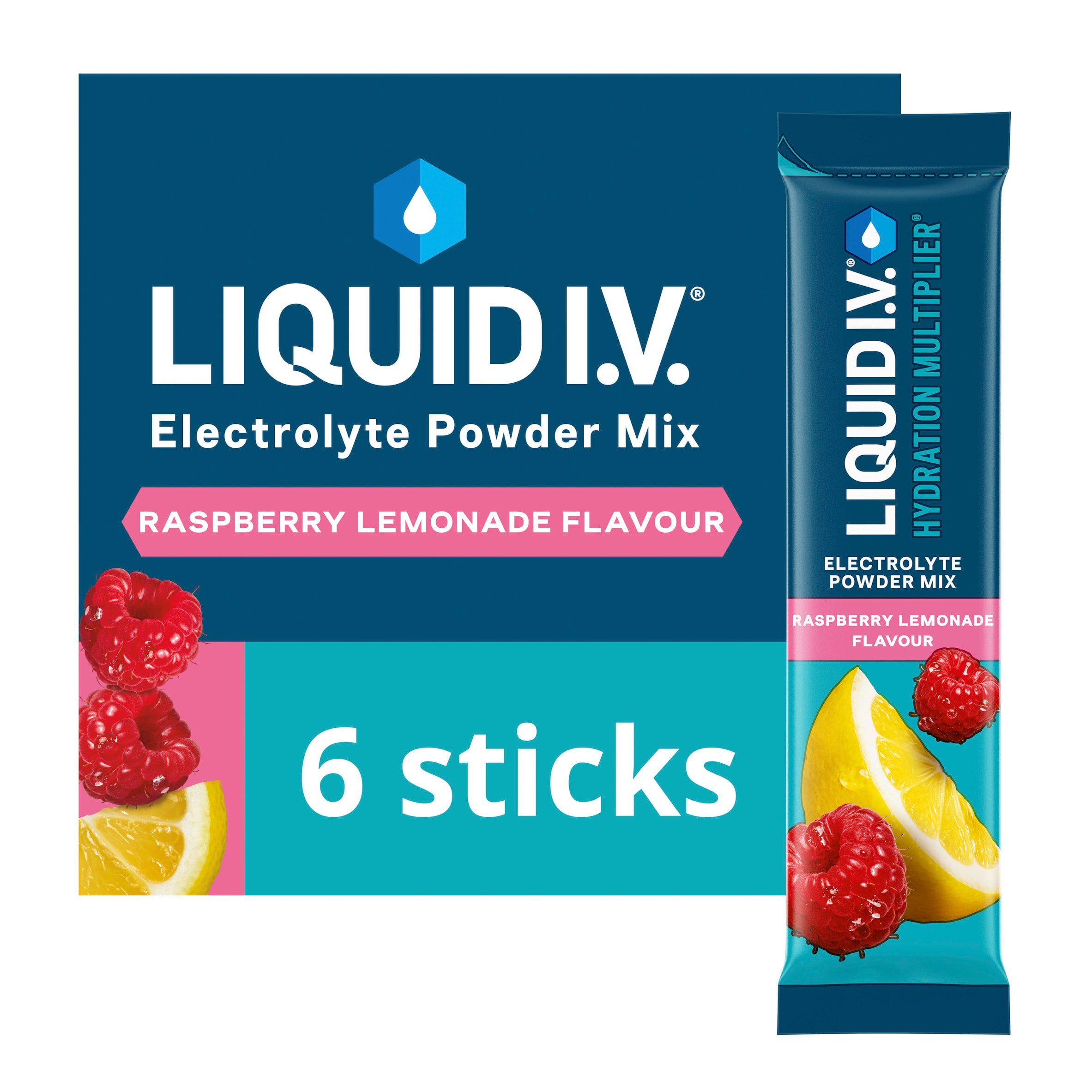 Liquid I.V. Raspberry Lemonade Hydration Multiplier Electrolyte Powder Mix, 6 Sachets