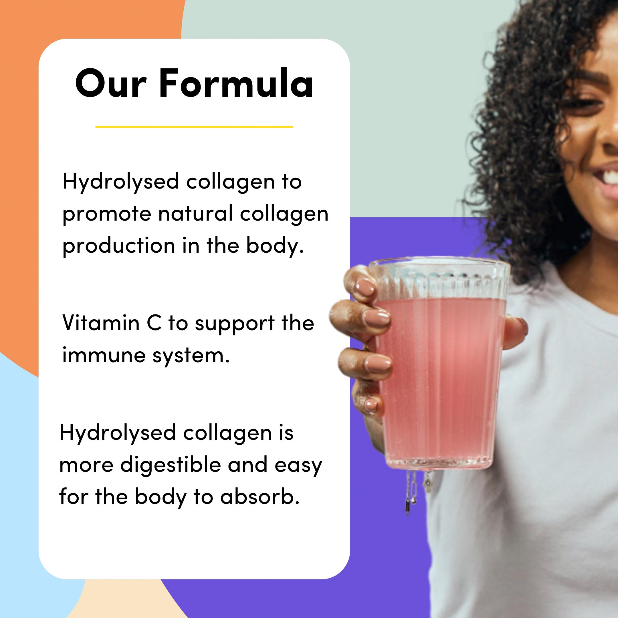 Vitl Collagen & Vitamin C 20 Peach Flavour Effervescent Tablets 20 x 4g thumbnail 6
