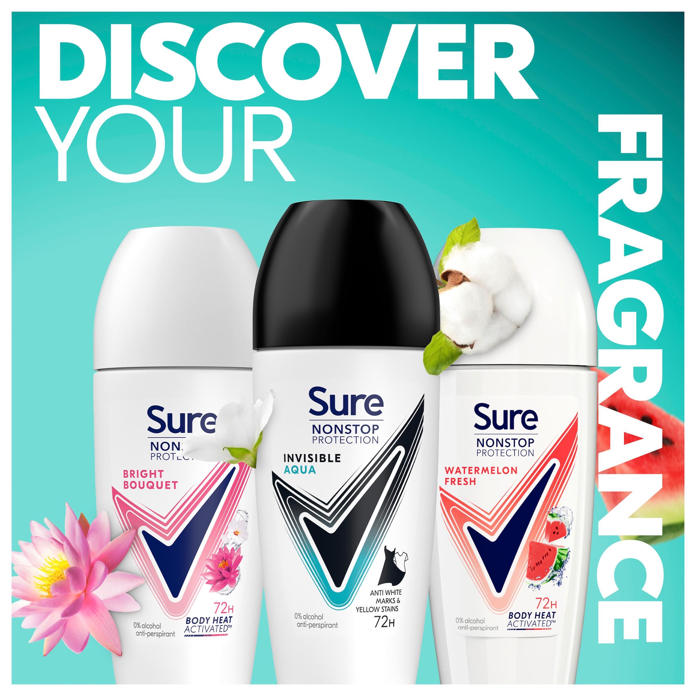 Sure Nonstop Protection Anti Perspirant Roll On Invisible Aqua 50ml thumbnail 5