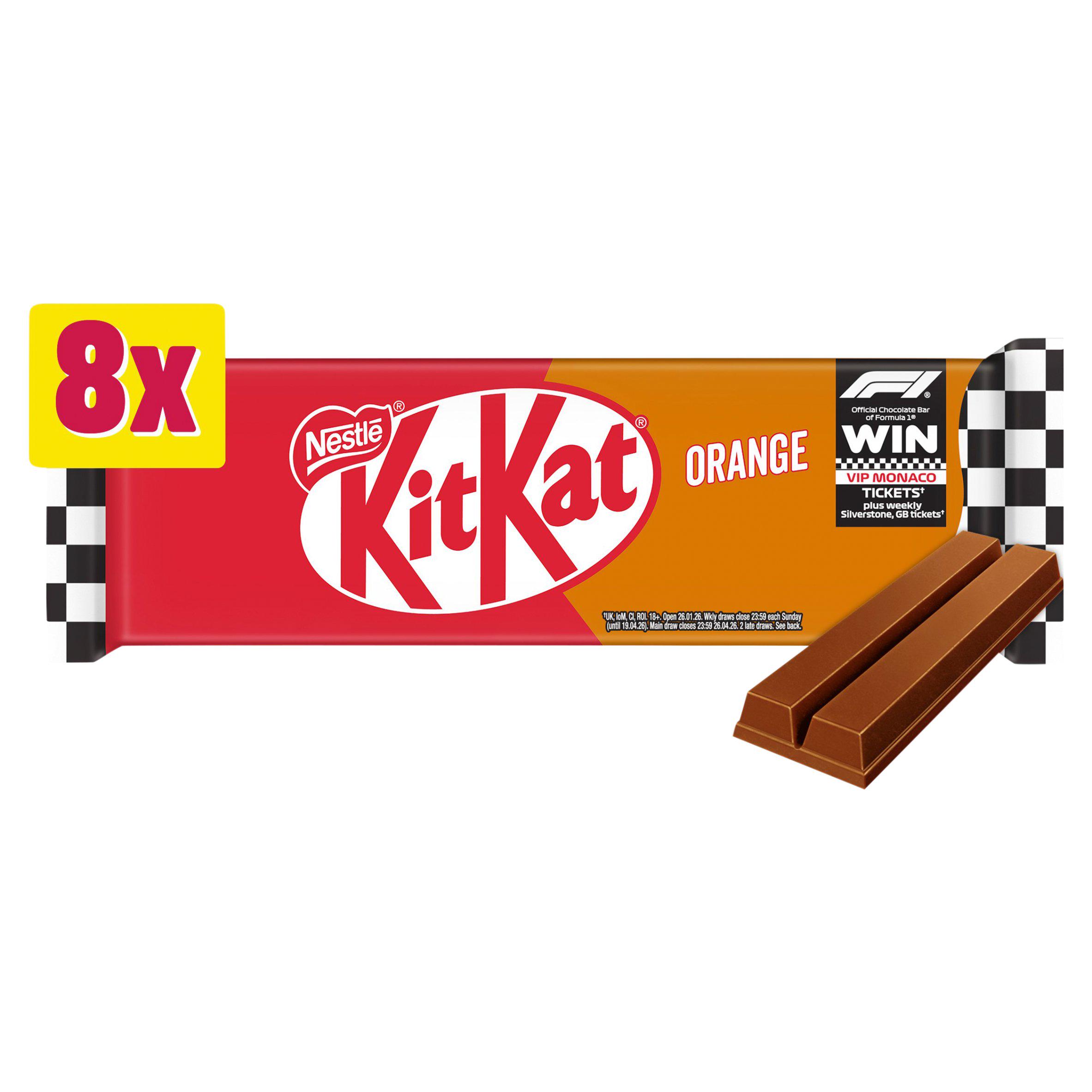 KitKat 2 Finger Orange Chocolate Biscuit Bar, Multipack