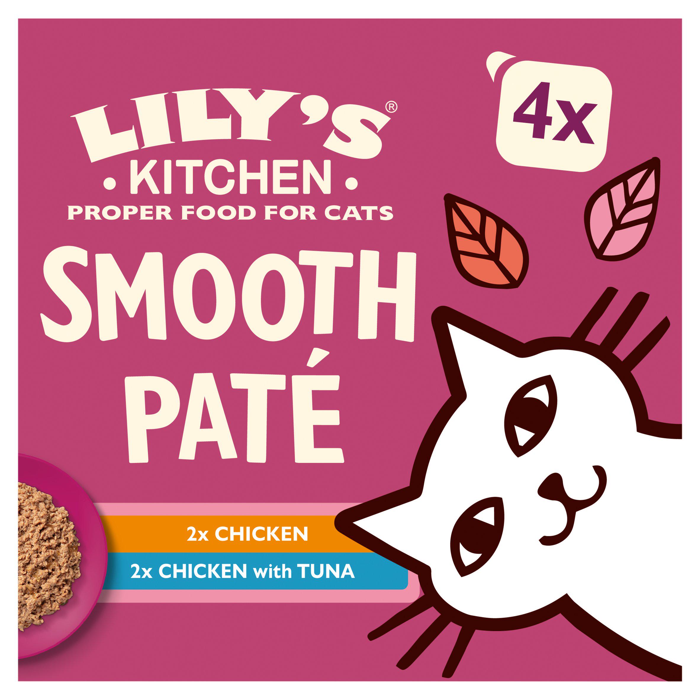 Lilys Kitchen Smooth Pate Multipack Complete Adult Cat Food 4 x 85g