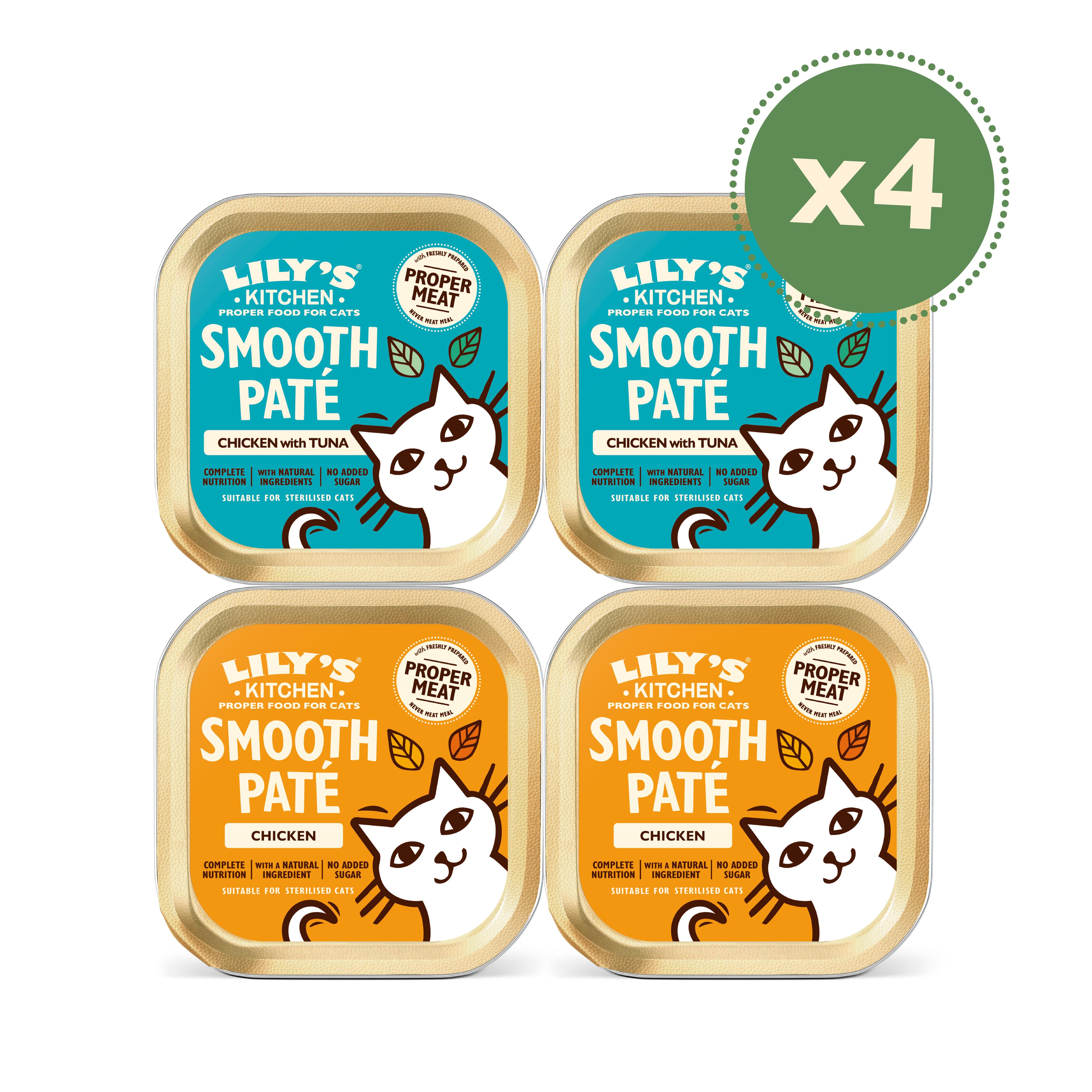 Lilys Kitchen Smooth Pate Multipack Complete Adult Cat Food 4 x 85g thumbnail 2