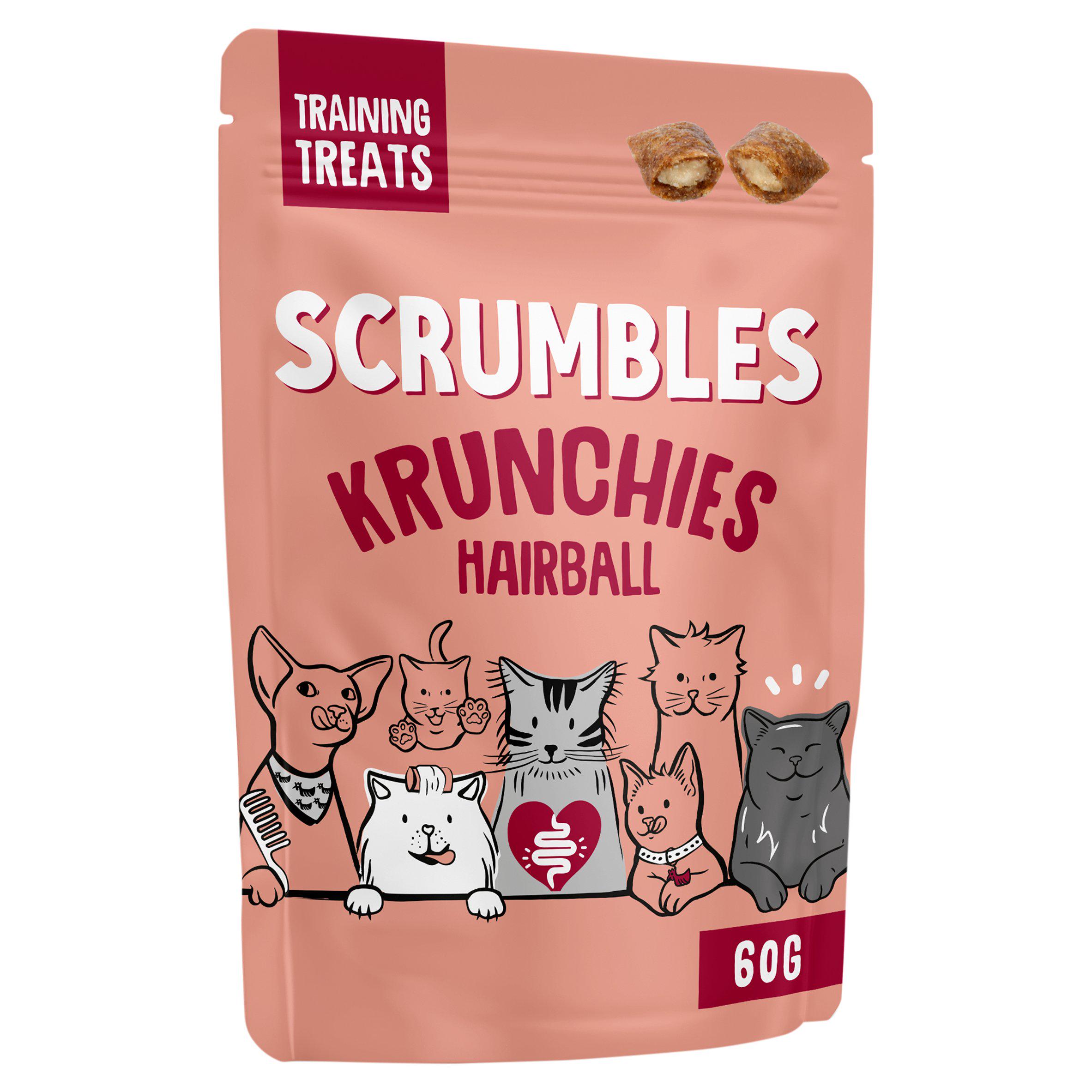 Scrumbles Anti Hairball Krunchies Cat Treat