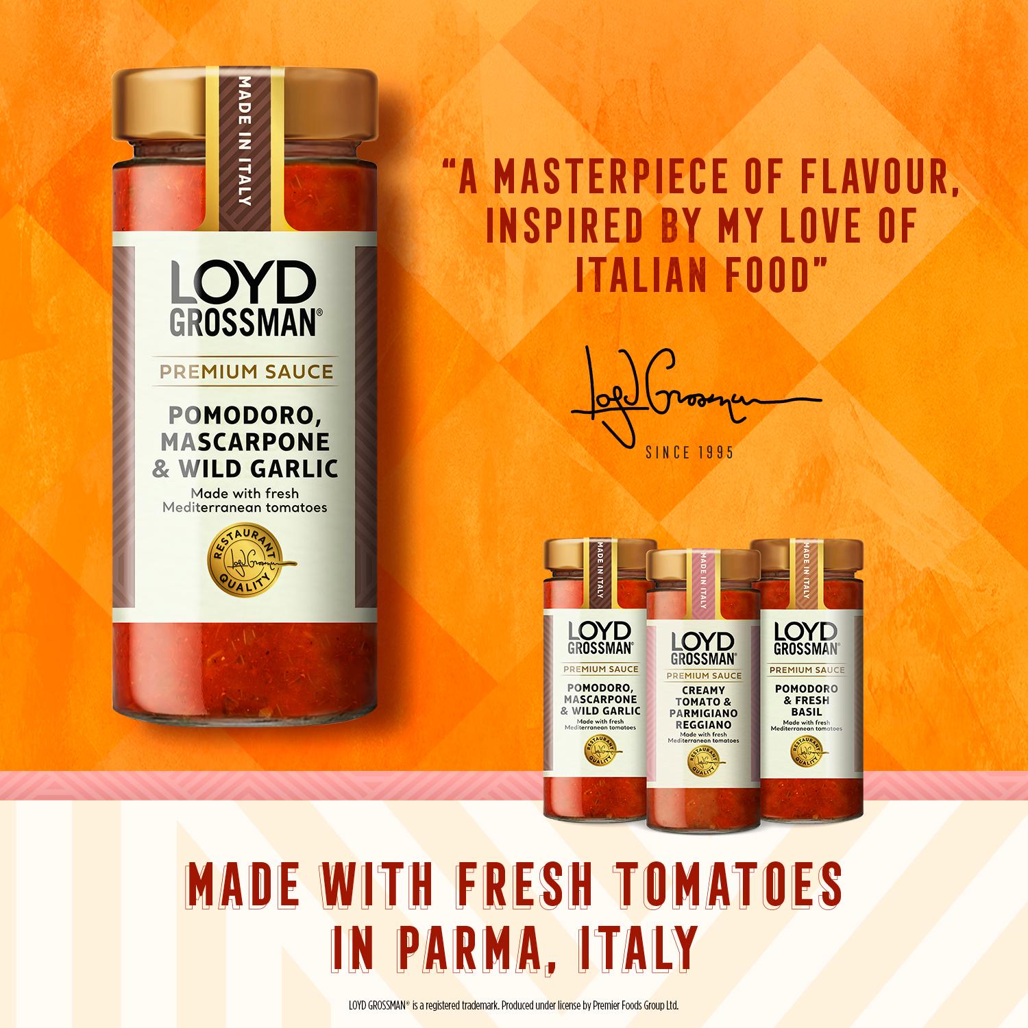 Loyd Grossman Pomodoro, Mascarpone & Wild Garlic Pasta Sauce 290g thumbnail 2