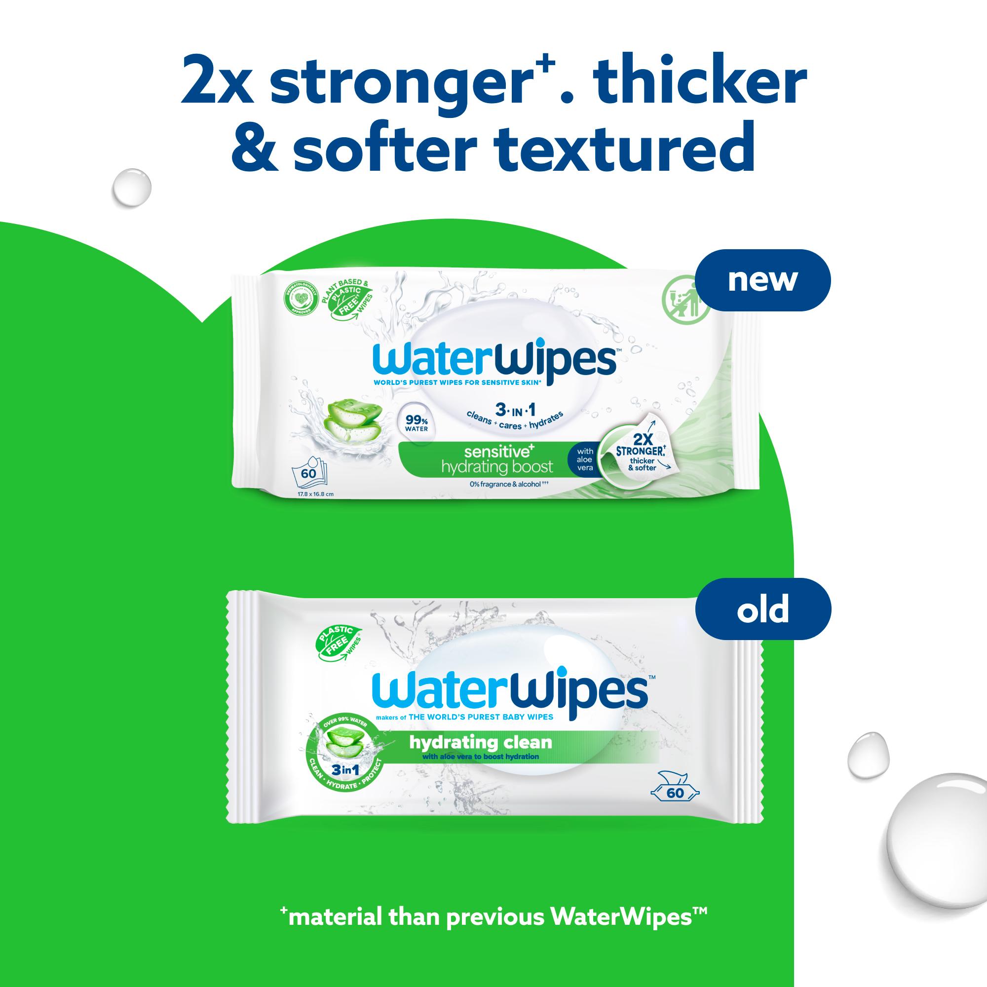 WaterWipes Hydrating Clean Baby Wipes x60 thumbnail 2