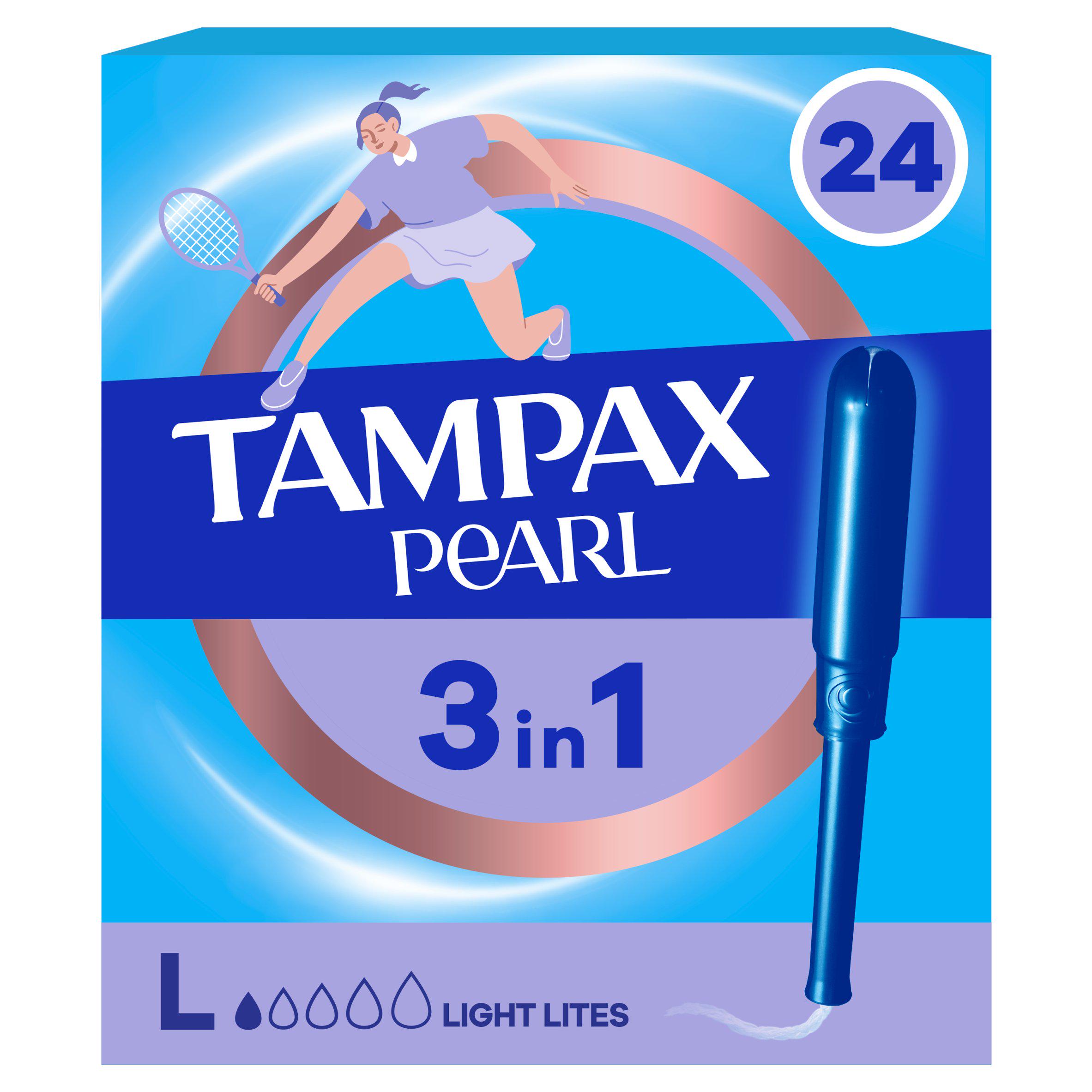 Tampax Pearl Lites Tampons with Applicator x18