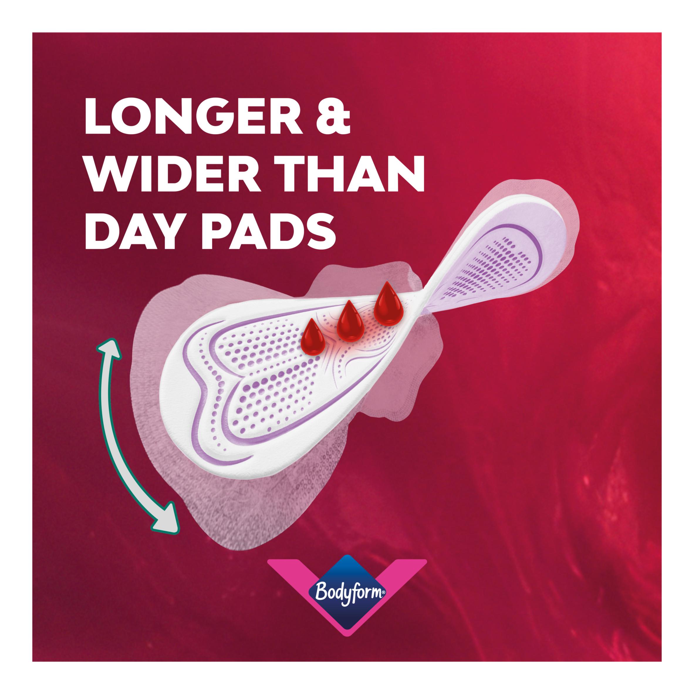 Bodyform Ultimate Ultra Night Sanitary Towels Wings Pack x8 thumbnail 3