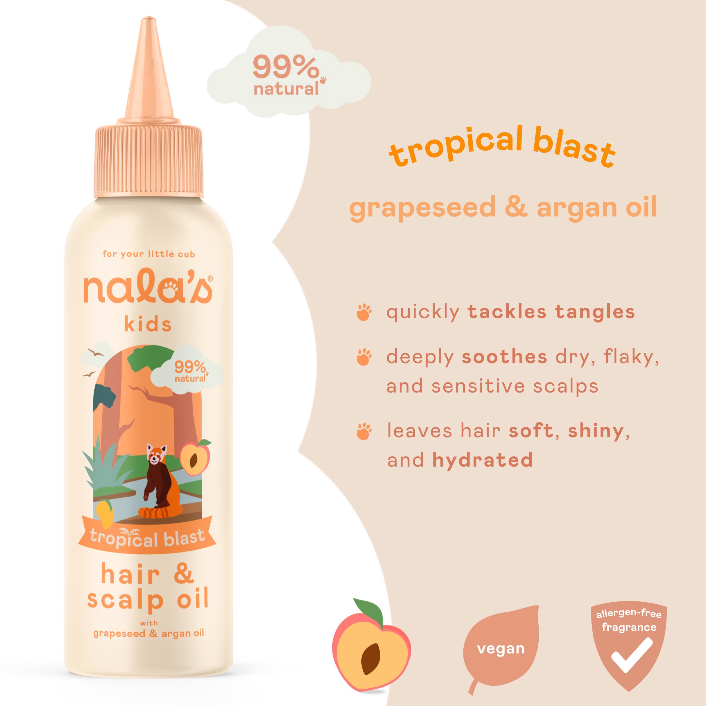 Nala's Kids Tropical Blast Hair & Scalp Oil with Grapeseed & Argan Oil 100ml thumbnail 3