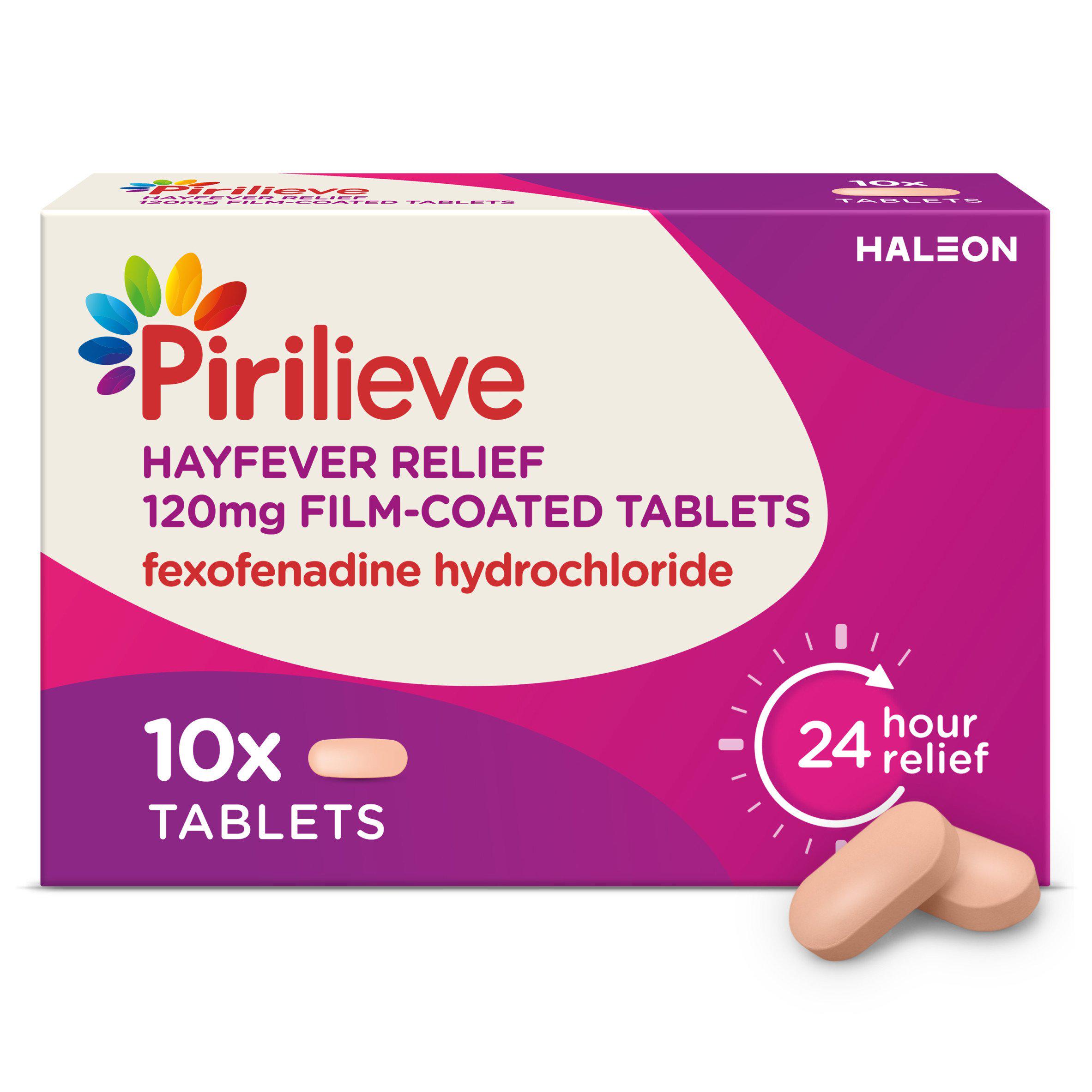 Pirilieve Hayfever Relief Fexofenadine Tablets x10