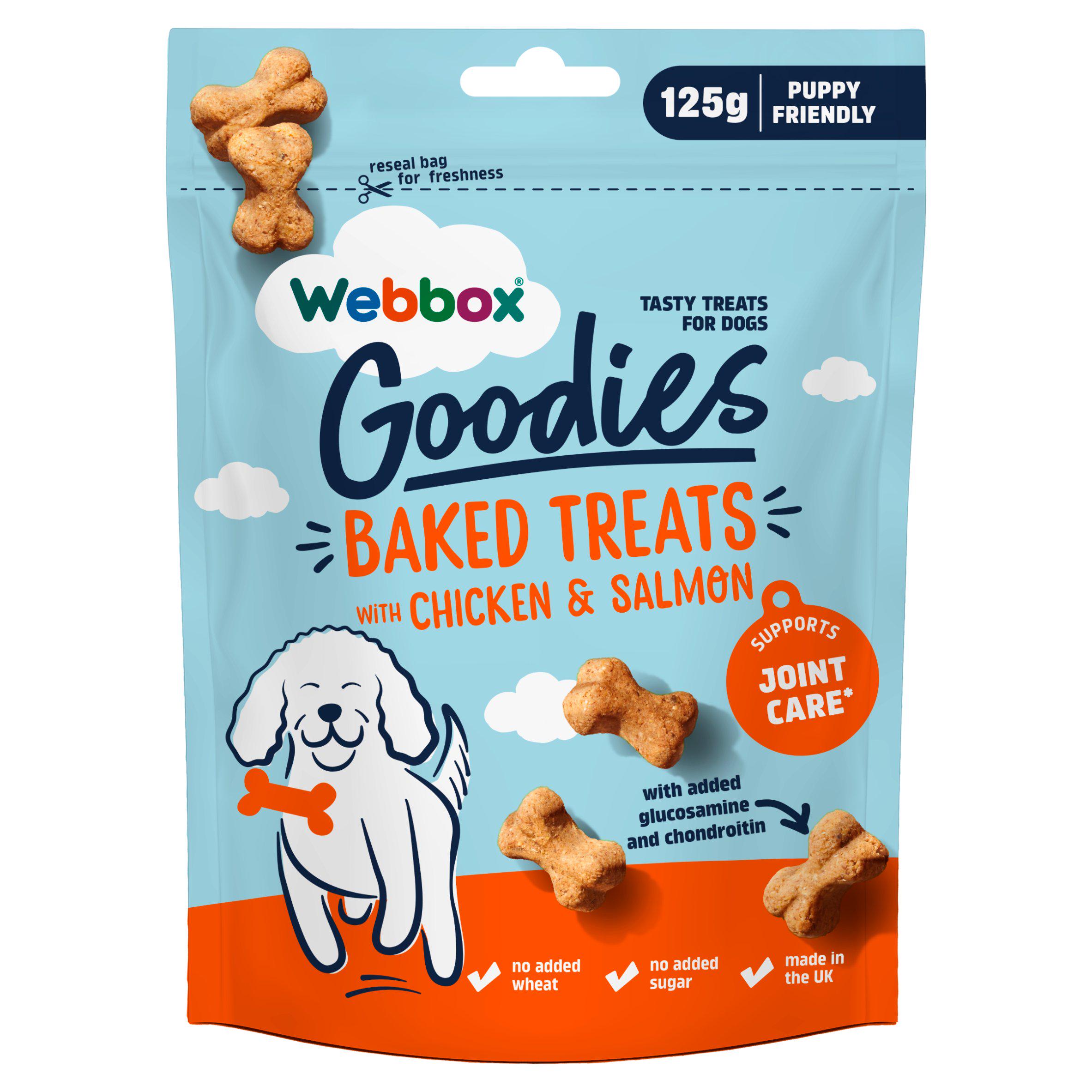 Webbox Goodies Baked Treats with Chicken & Salmon for Dogs 125g