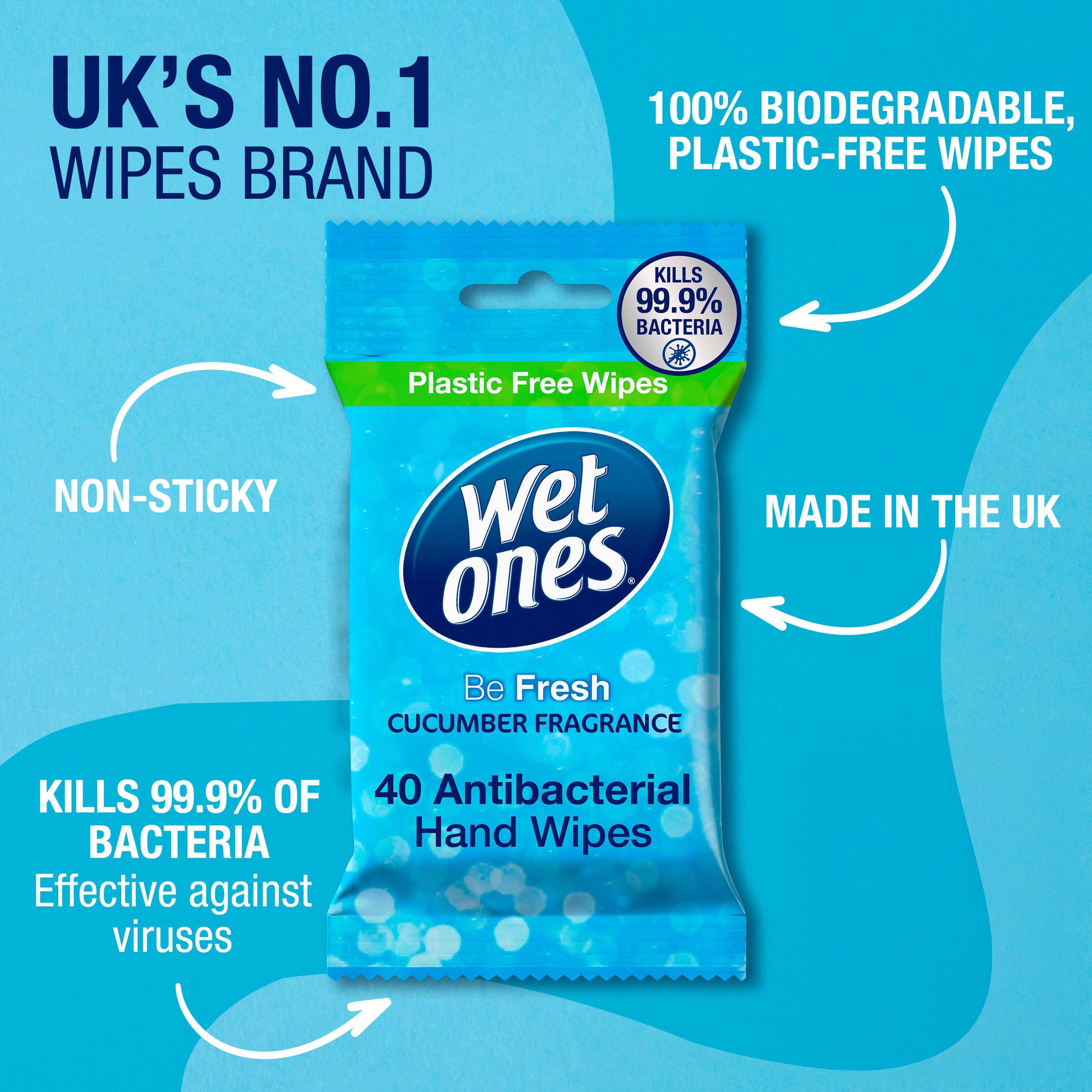 Wet Ones Be Fresh Refreshing Cucumber Fragrance Hand Wipes x40 thumbnail 3