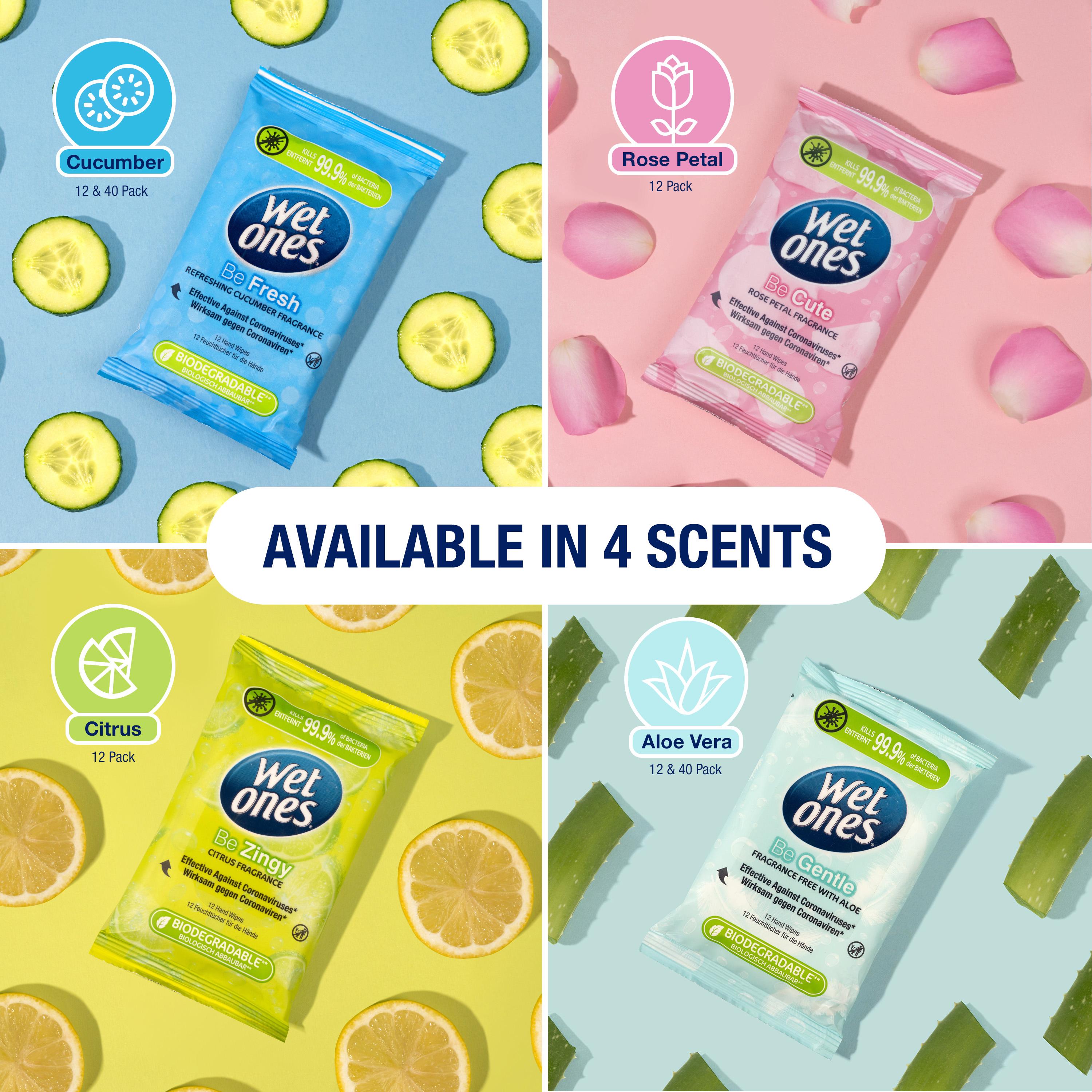 Wet Ones Be Fresh Refreshing Cucumber Fragrance Hand Wipes x40 thumbnail 6