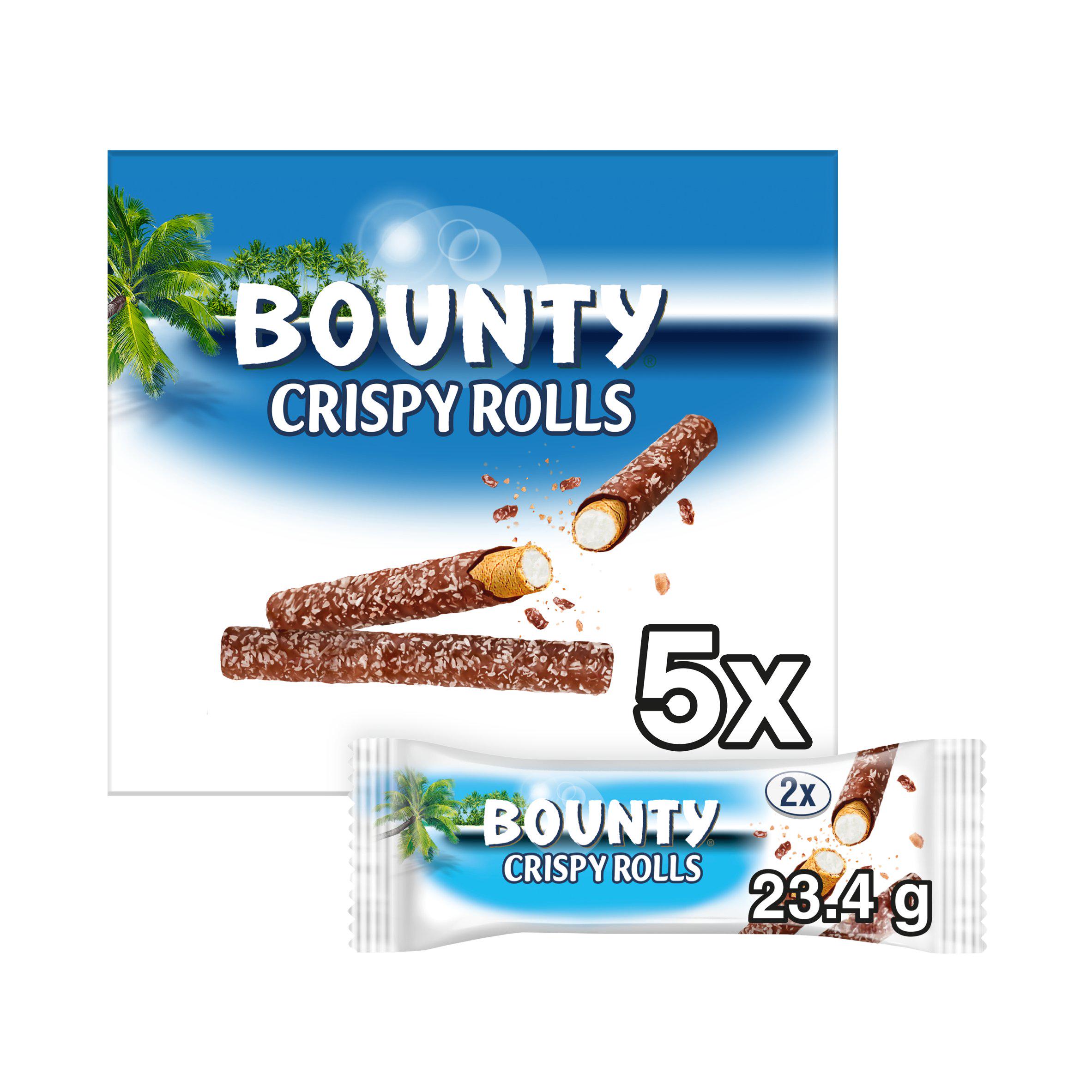Bounty Milk Chocolate & Coconut Crispy Rolls Multipack 5 x 23.4g Bars