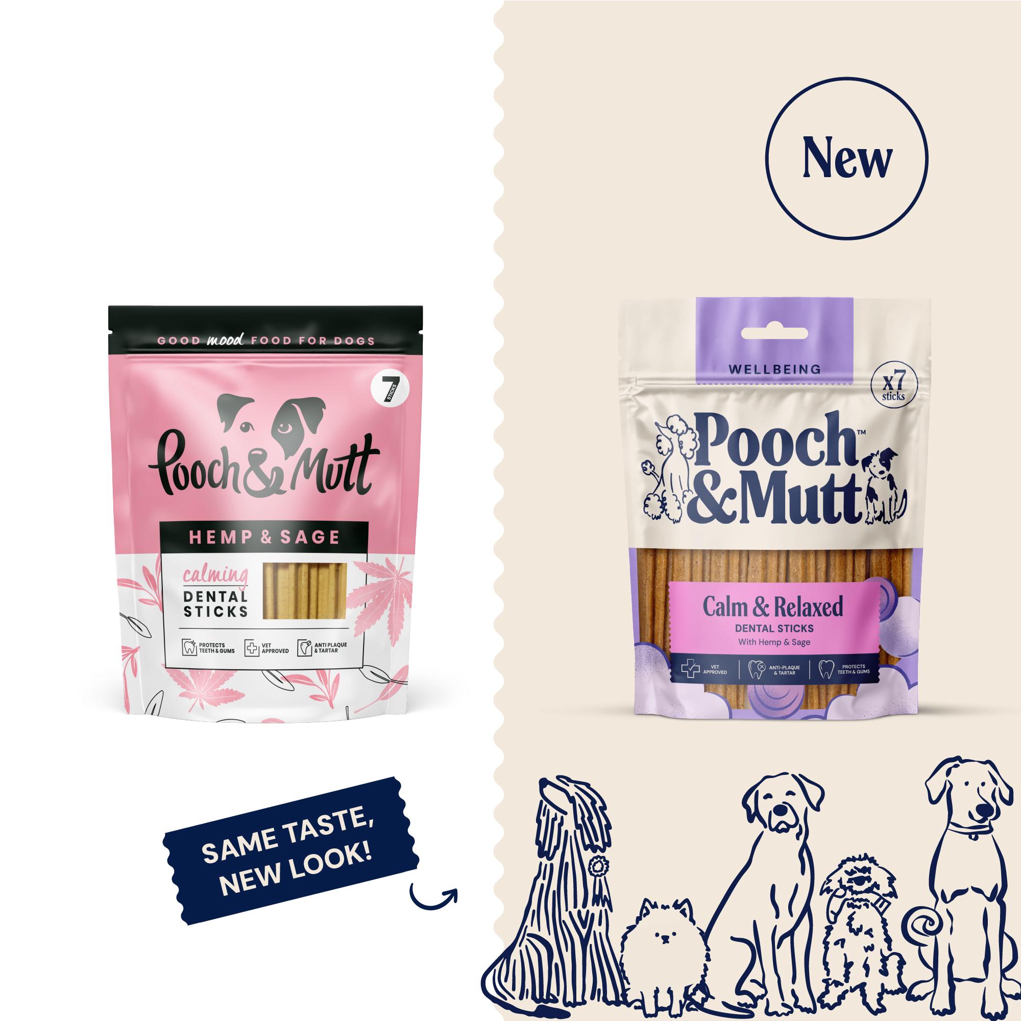 Pooch & Mutt Hemp & Sage Calming Dental Sticks Dog Treats 251g thumbnail 3