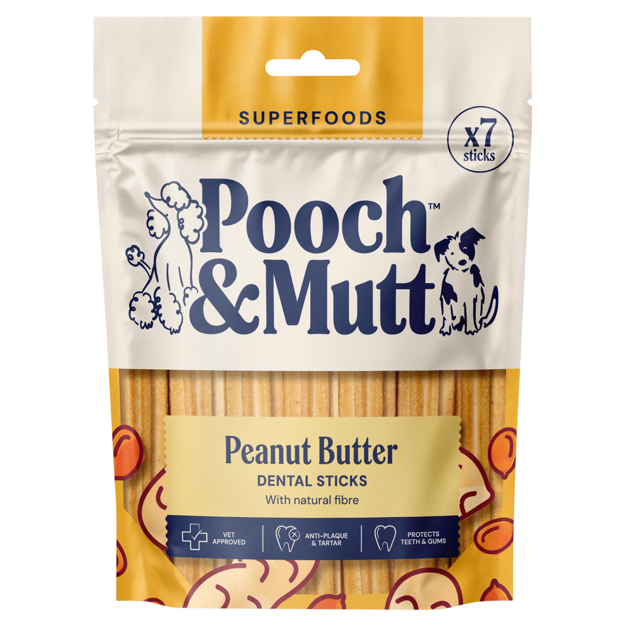 Pooch & Mutt Peanut Butter Vegan Dental Sticks Dog Treats 251g thumbnail 2
