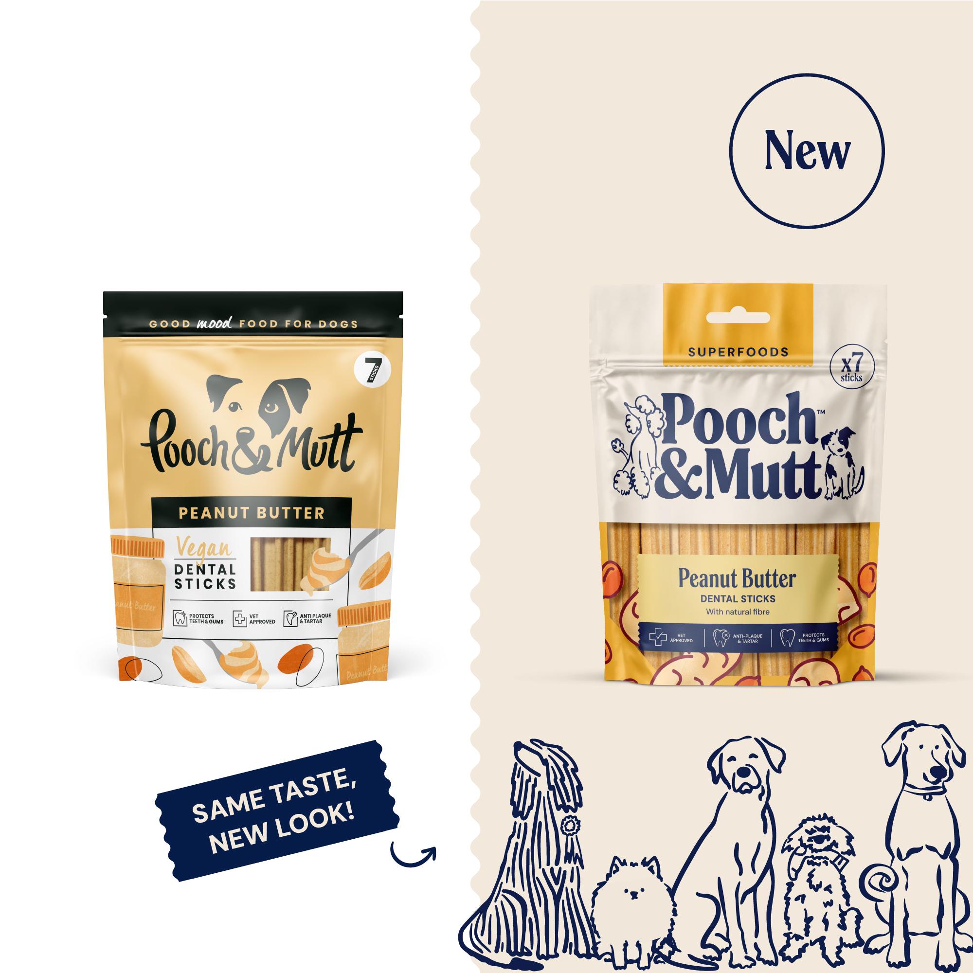Pooch & Mutt Peanut Butter Vegan Dental Sticks Dog Treats 251g thumbnail 3