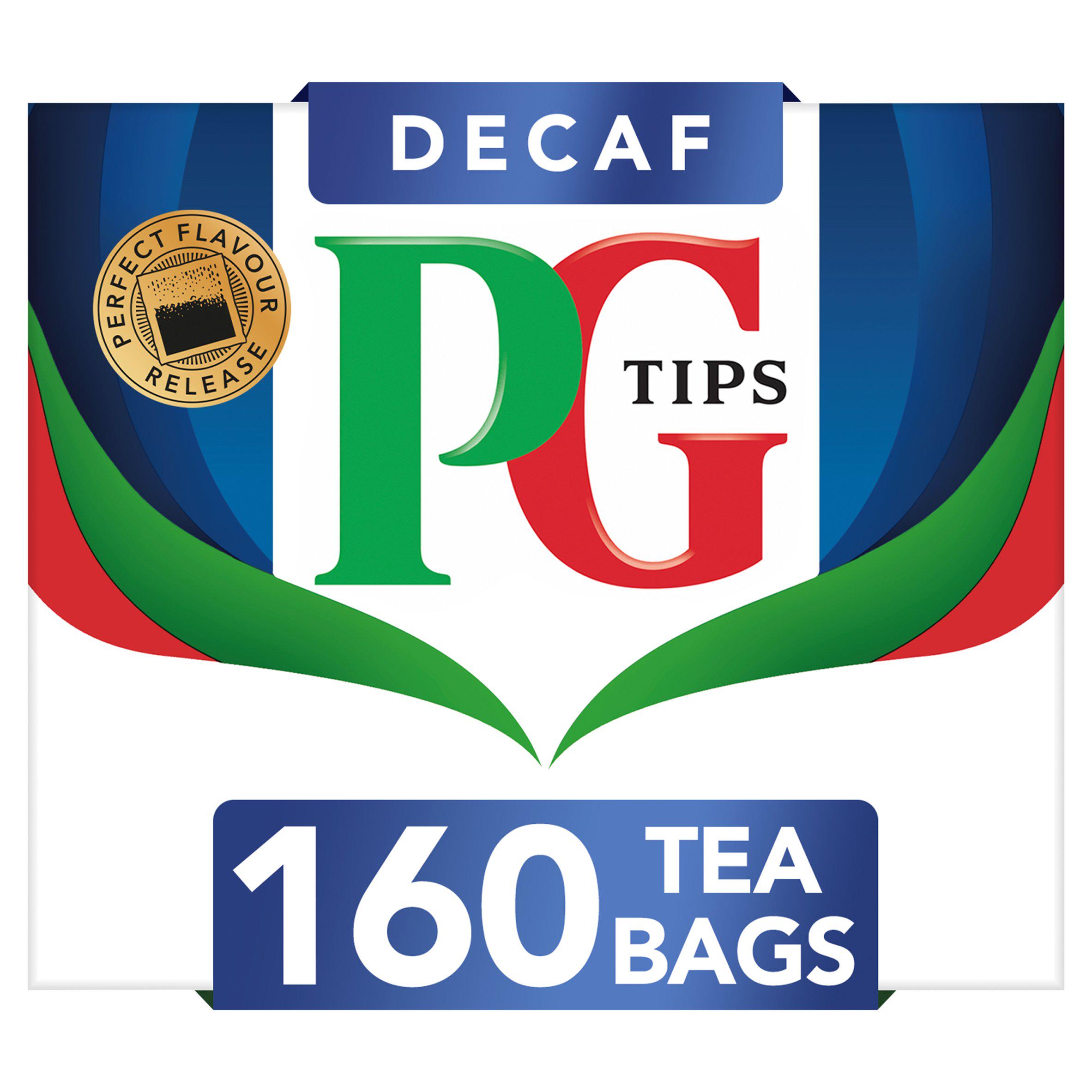 PG Tips Decaf 160 Plant Based Biodegradable Decaffeinated Tea Bags