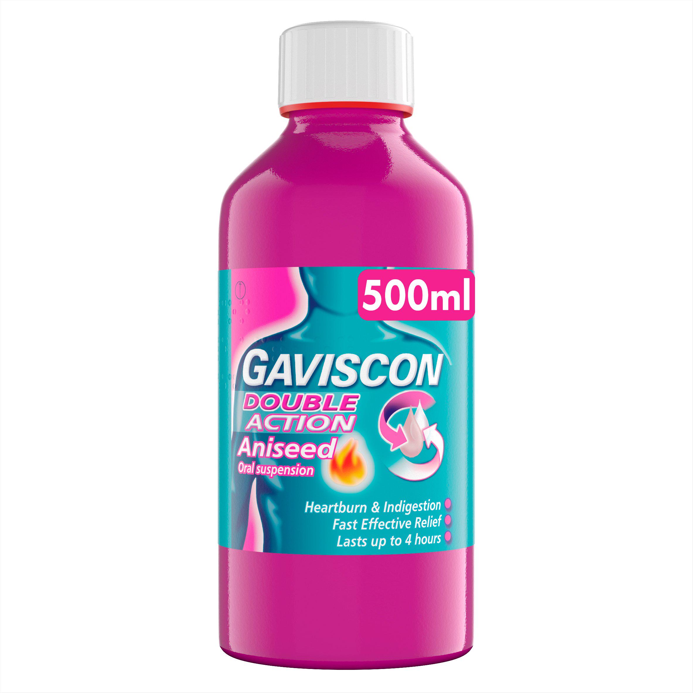Gaviscon Double Action Heartburn & Indigestion Liquid Aniseed 500ml