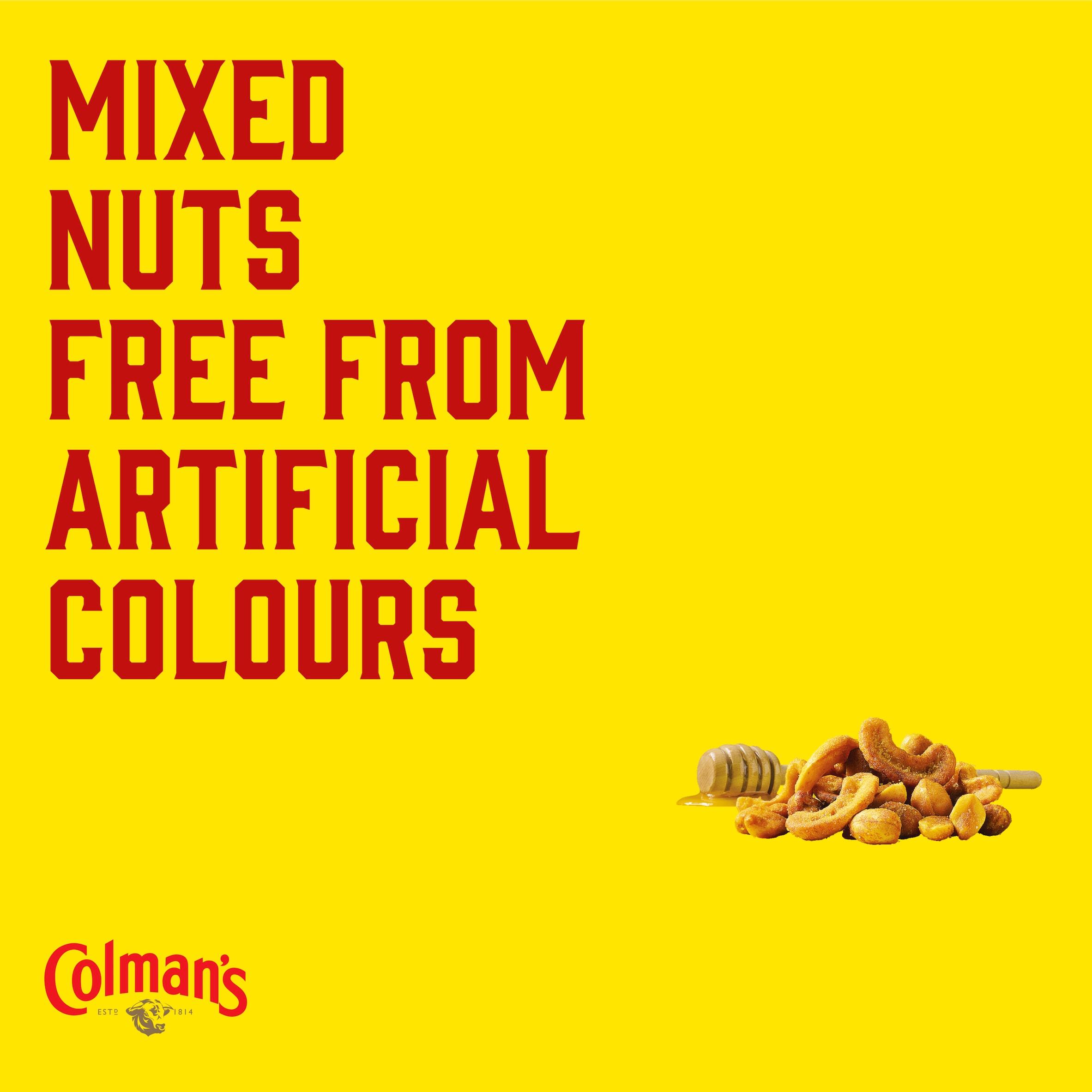 Colman's Honey & Mustard Flavoured Peanuts & Cashews 130g thumbnail 2