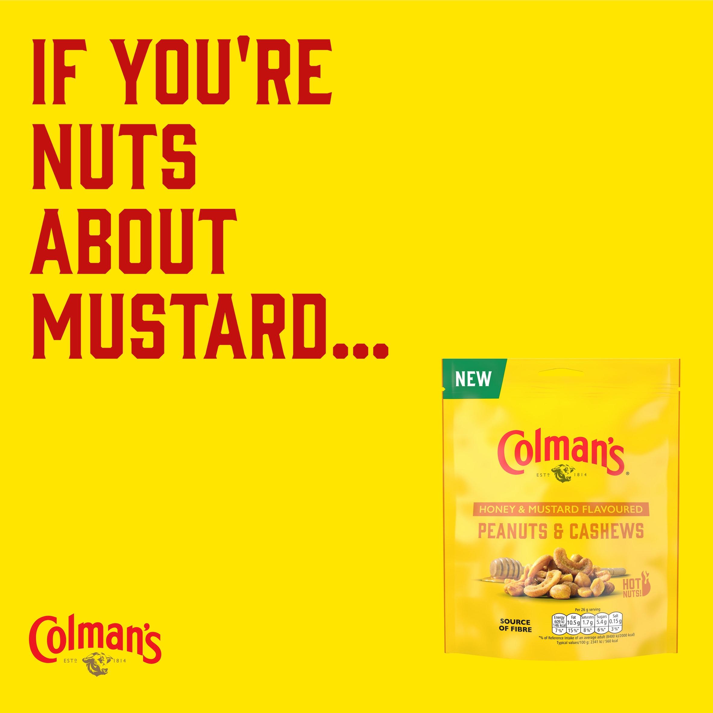 Colman's Honey & Mustard Flavoured Peanuts & Cashews 130g thumbnail 3