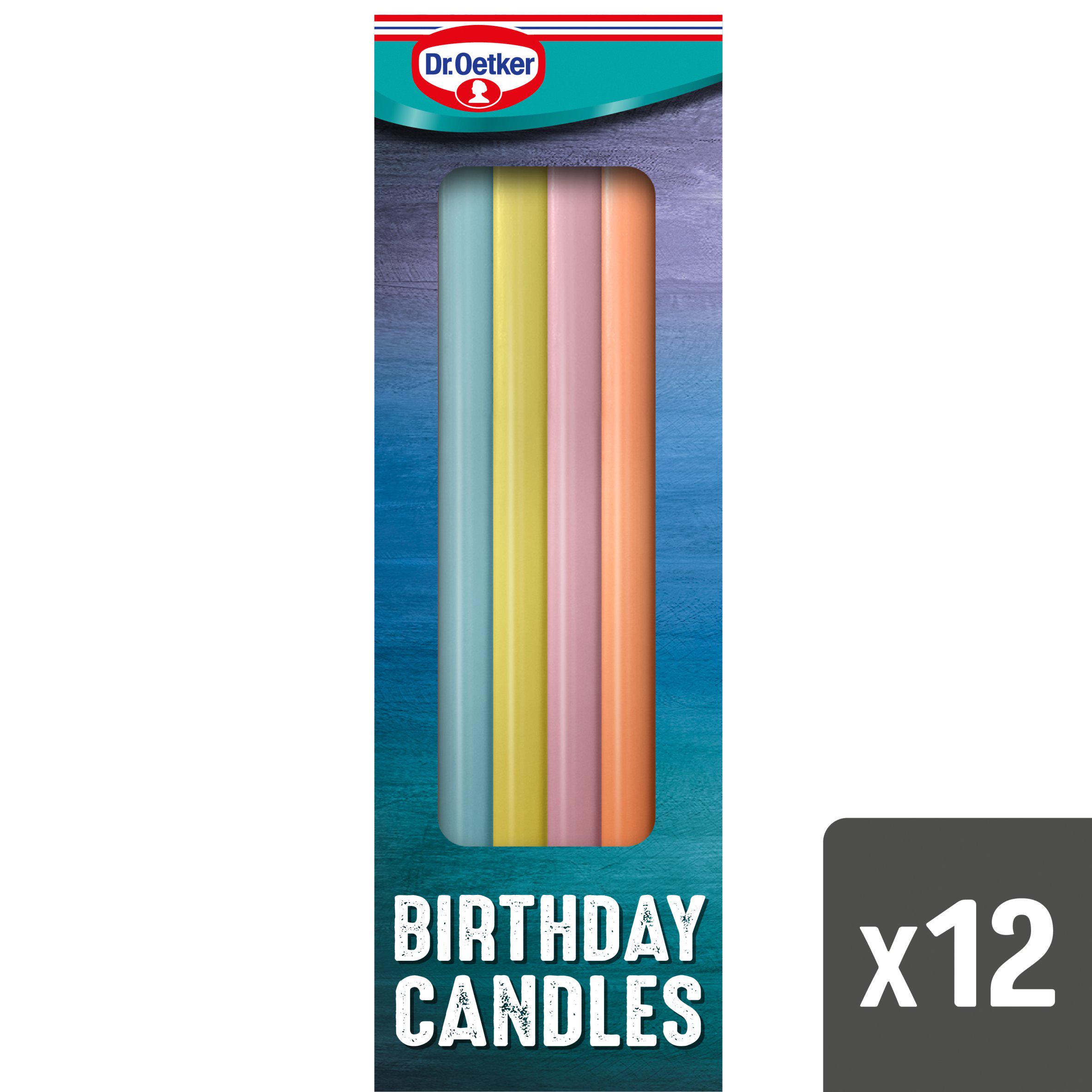 Dr. Oetker Pastel Birthday Candles x12