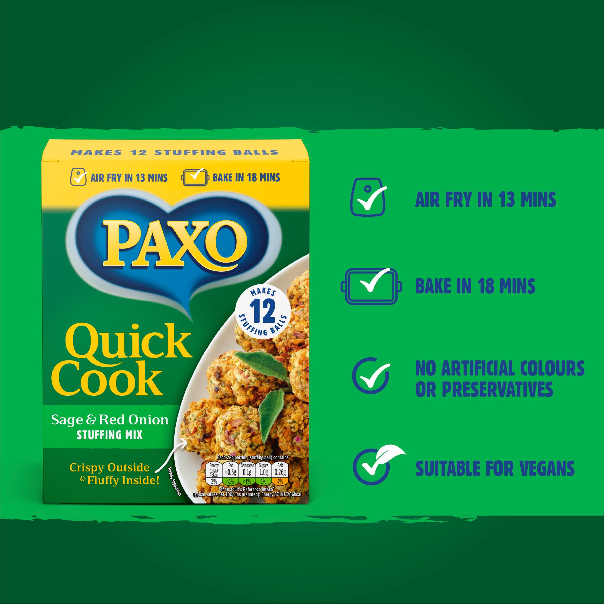 Paxo Quick Cook Sage & Red Onion Stuffing Mix 150g thumbnail 3