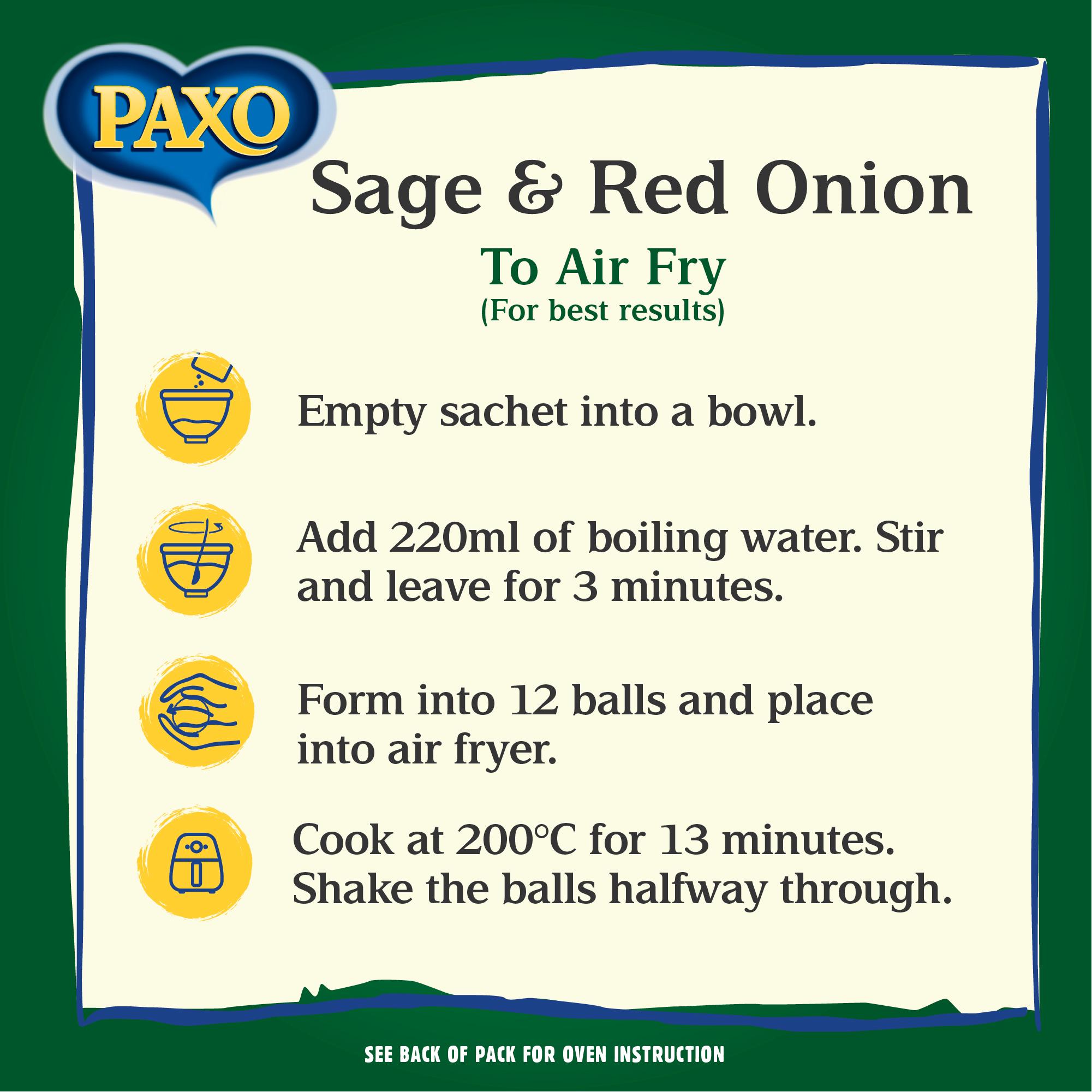 Paxo Quick Cook Sage & Red Onion Stuffing Mix 150g thumbnail 4