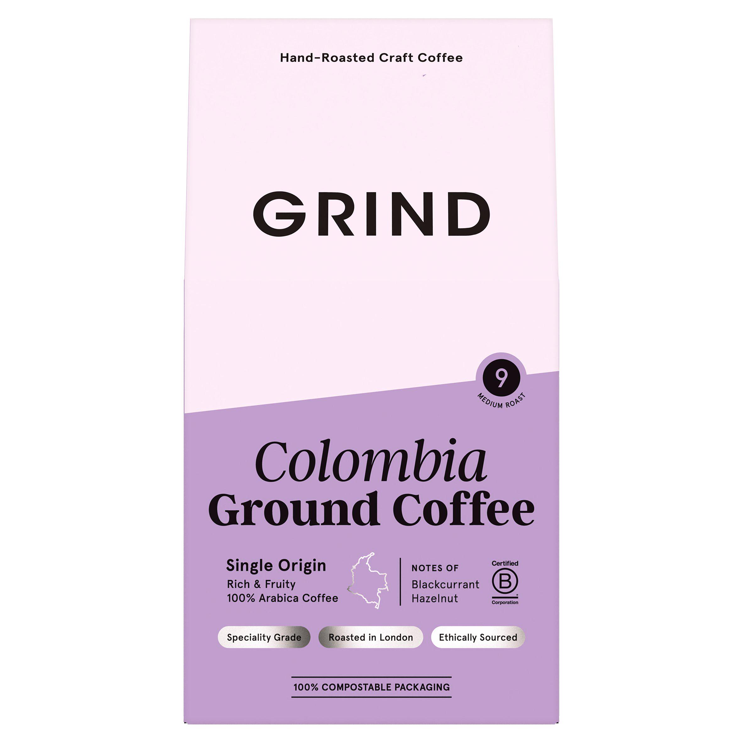 Grind Single Origin Colombia Ground Coffee 200g