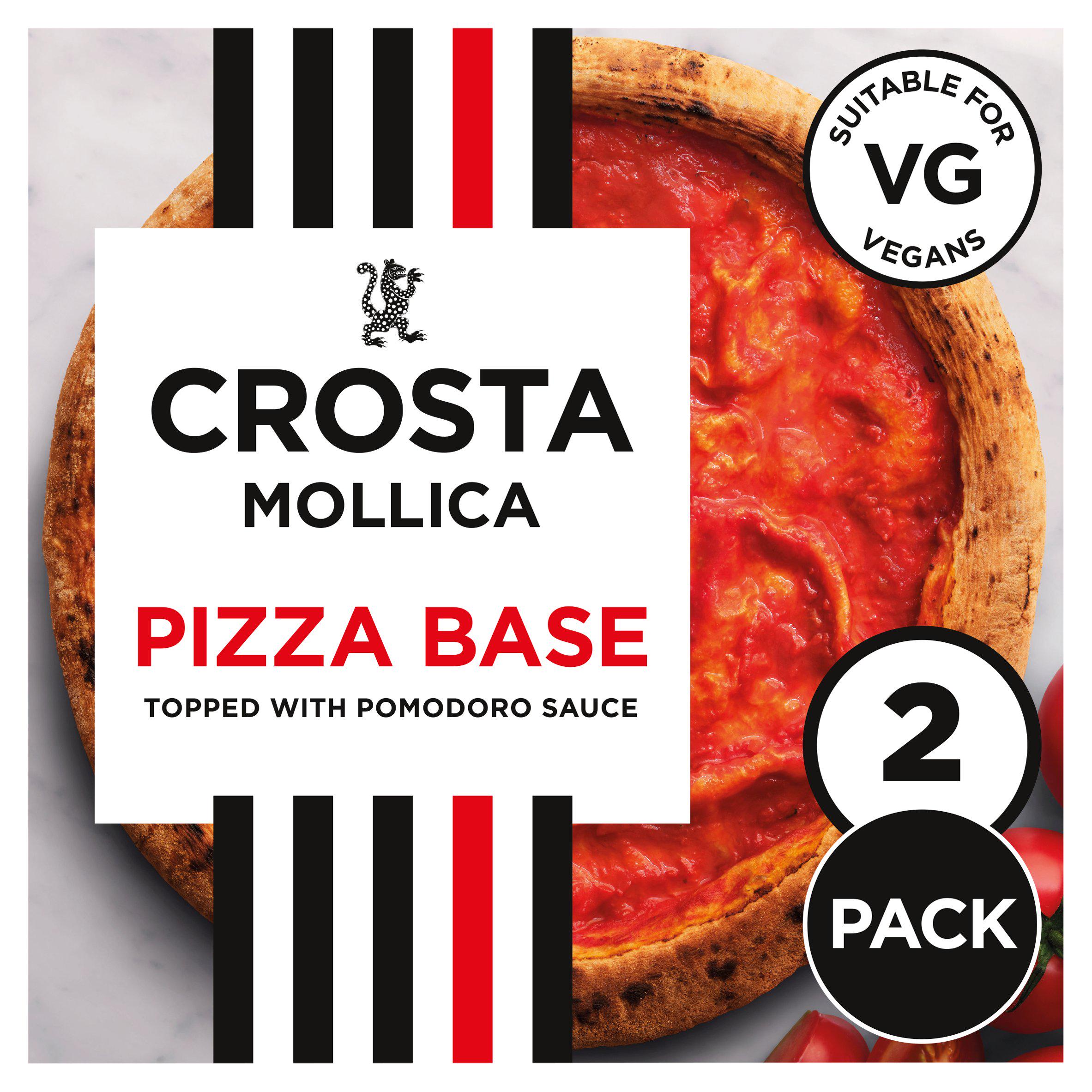 Crosta Mollica Sourdough Pizza Base with Tomato Sauce 2 Pack 540g