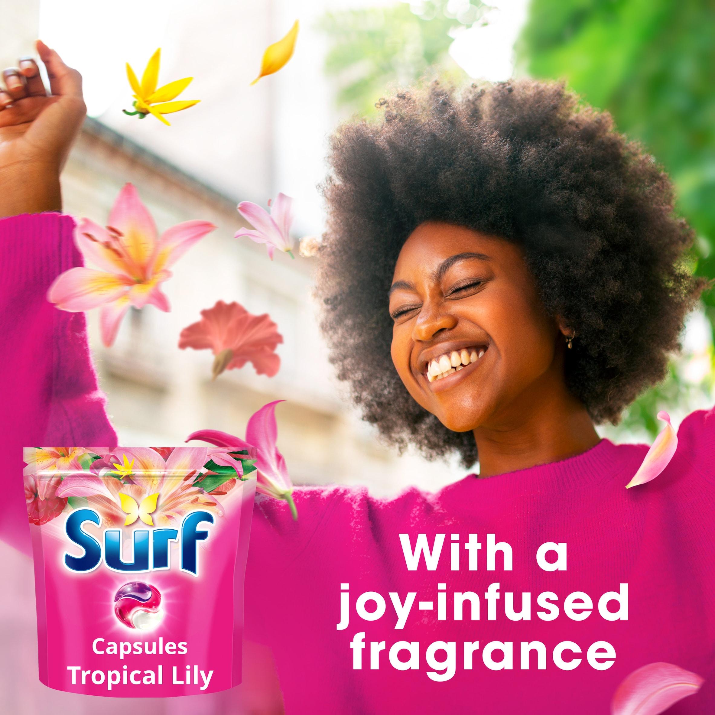 Surf 3 in 1 Laundry Washing Detergent Capsules Tropical Lily 51 Washes thumbnail 6