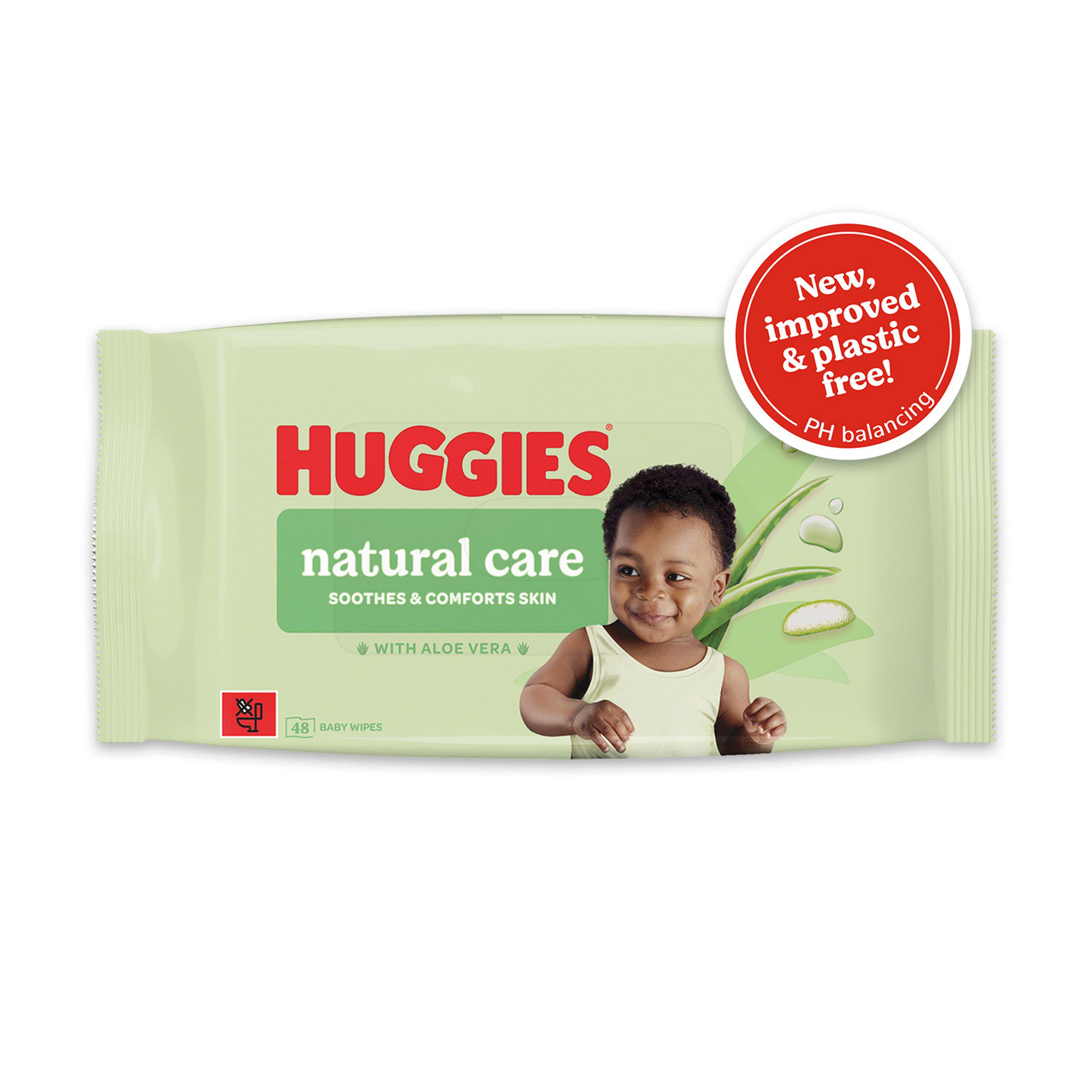 Huggies Natural Care 0% Plastic Baby Wipes 1x48 Wipes