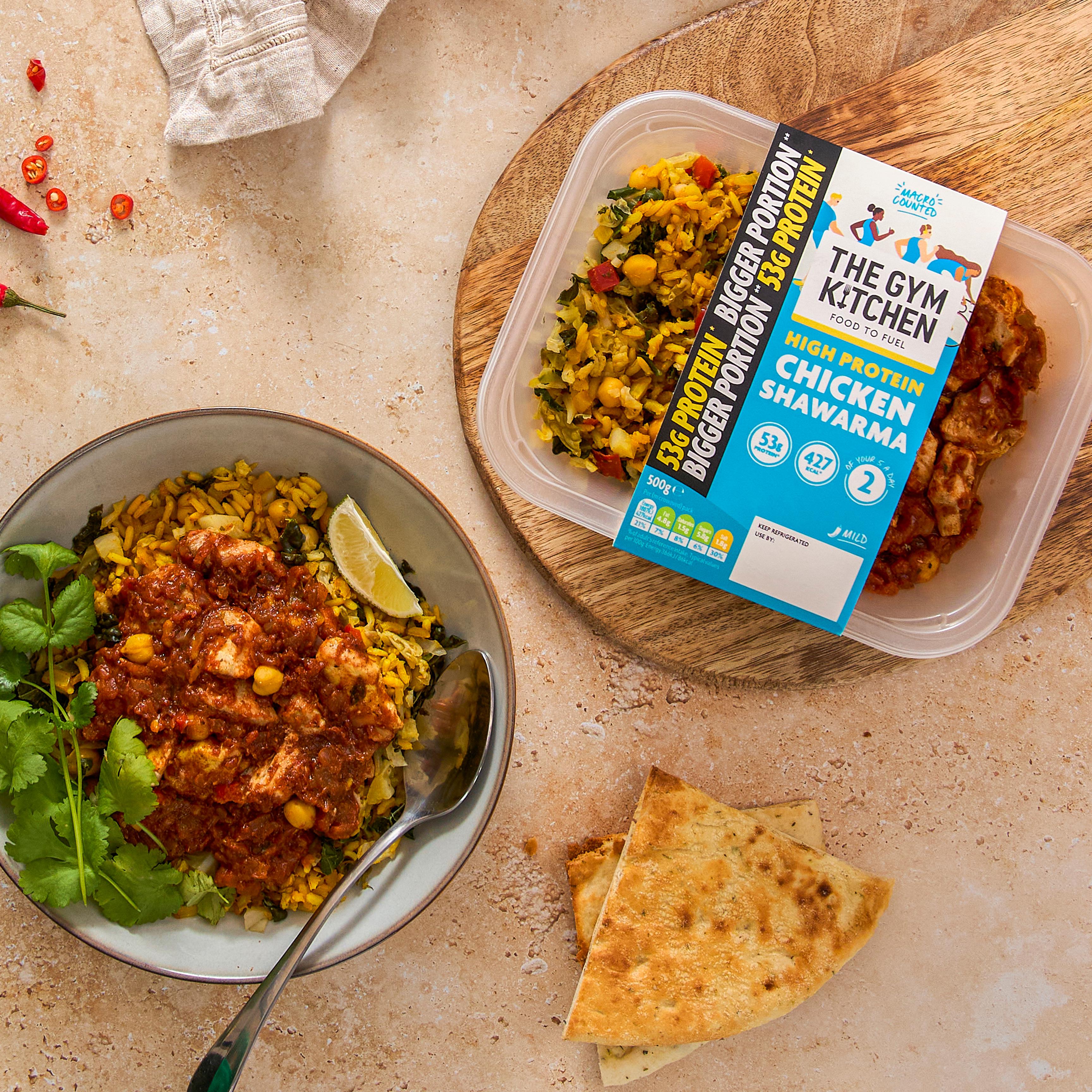 The Gym Kitchen 500g High Protein Chicken Shawarma Ready Meal thumbnail 2