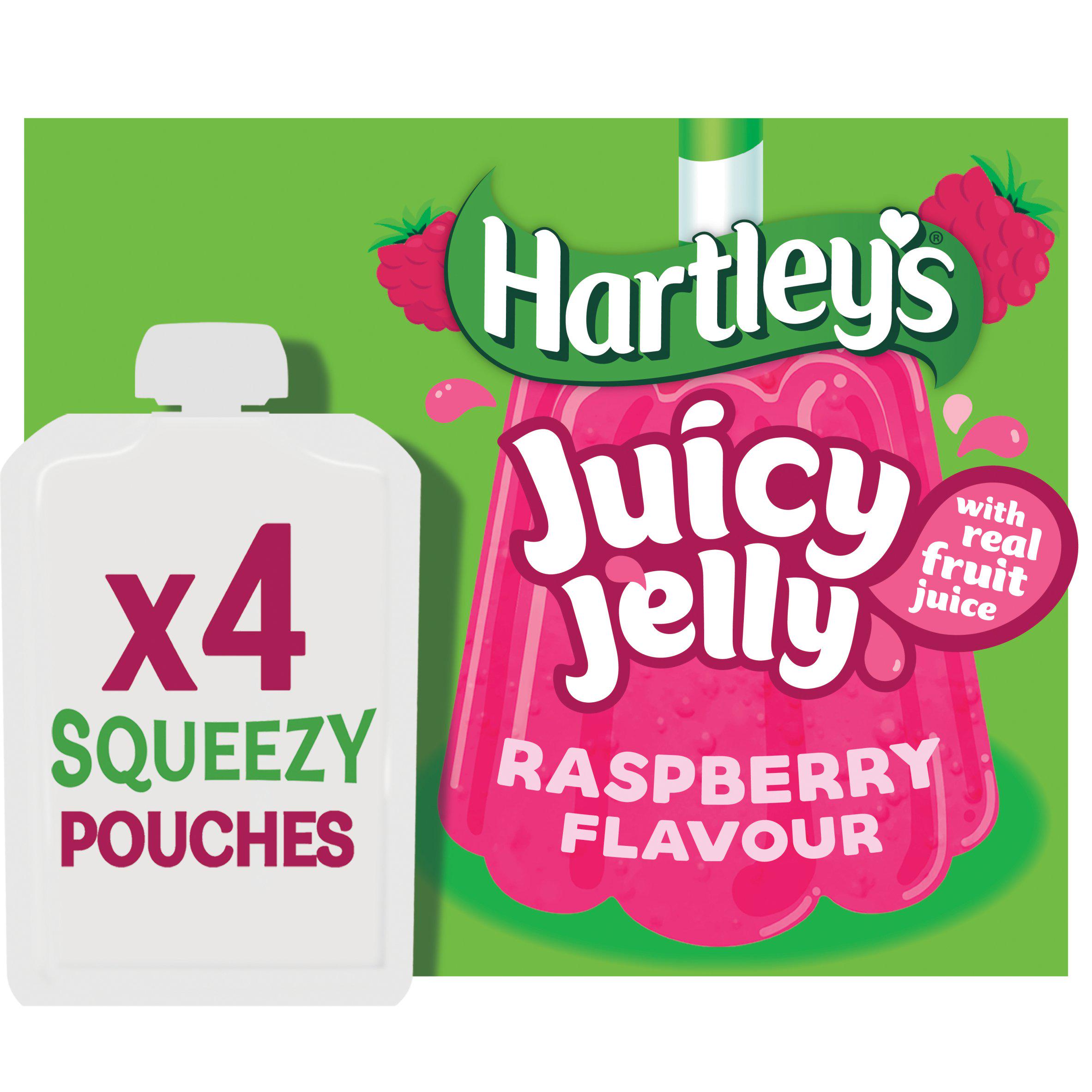 Hartley's Raspberry Flavour Juice Jelly Pouches 4 x 90g