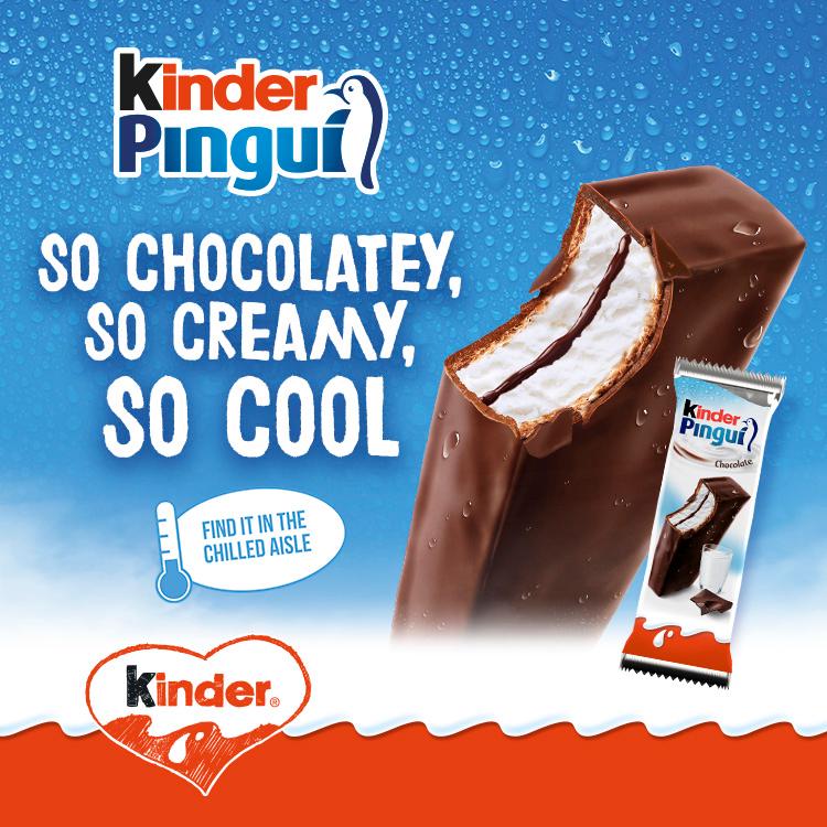 Kinder Pingui Milk & Chocolate Chilled Treat 4 x 30g thumbnail 2