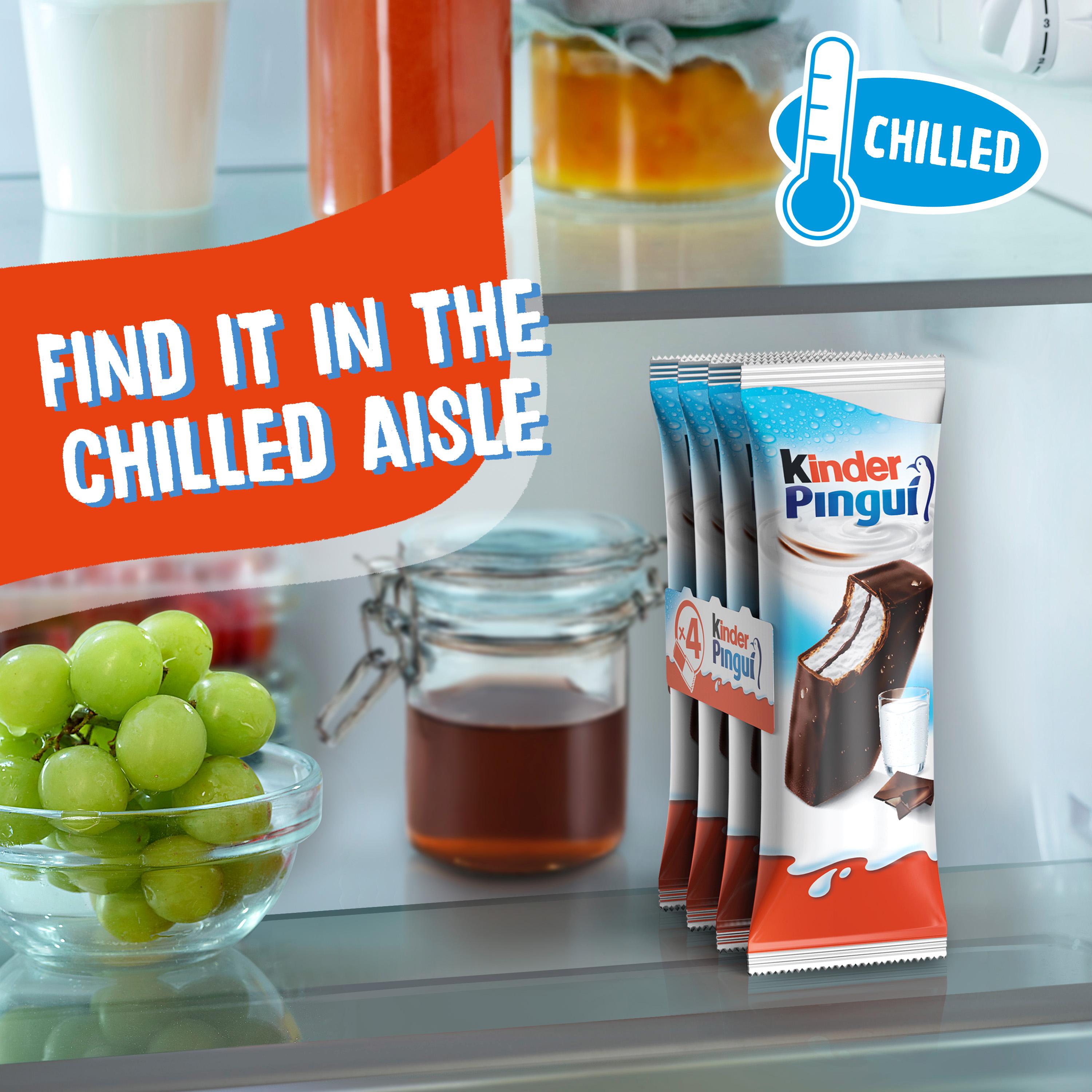 Kinder Pingui Milk & Chocolate Chilled Treat 4 x 30g thumbnail 3