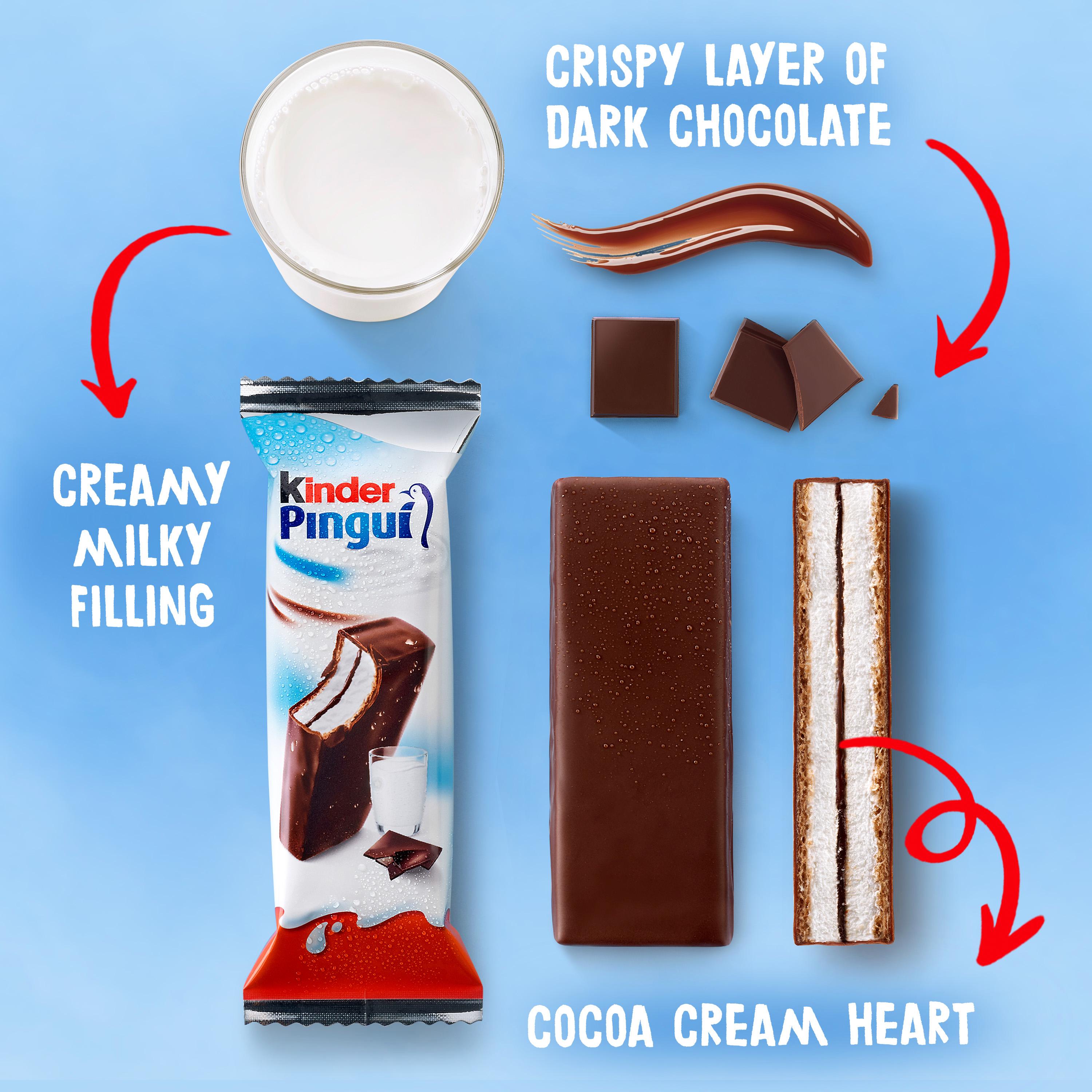 Kinder Pingui Milk & Chocolate Chilled Treat 4 x 30g thumbnail 4