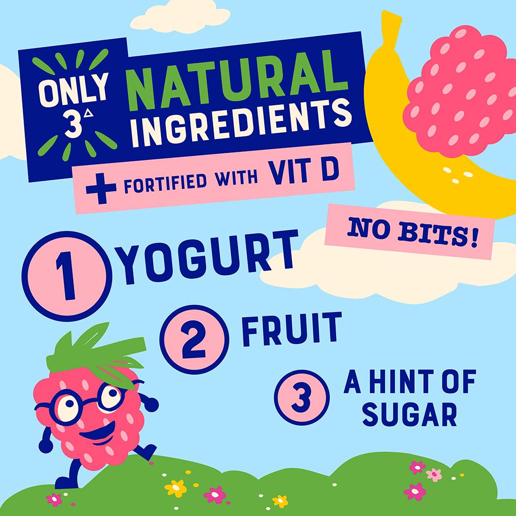 Onken Kiddos Raspberry & Banana Kids Yogurt 4 x 90g thumbnail 3