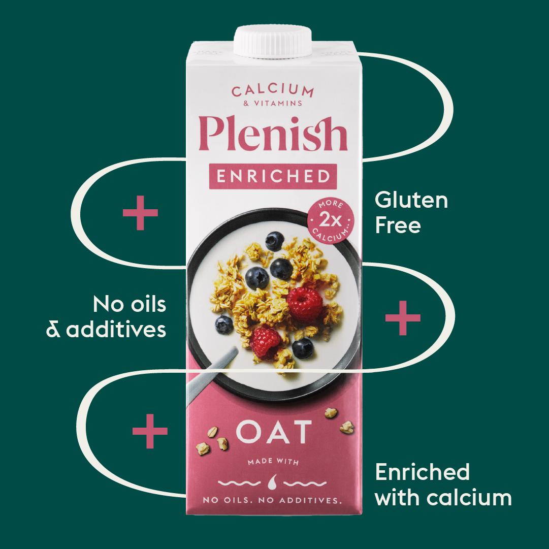 Plenish 1L Chilled Dairy Free Enriched Oat Drink thumbnail 3