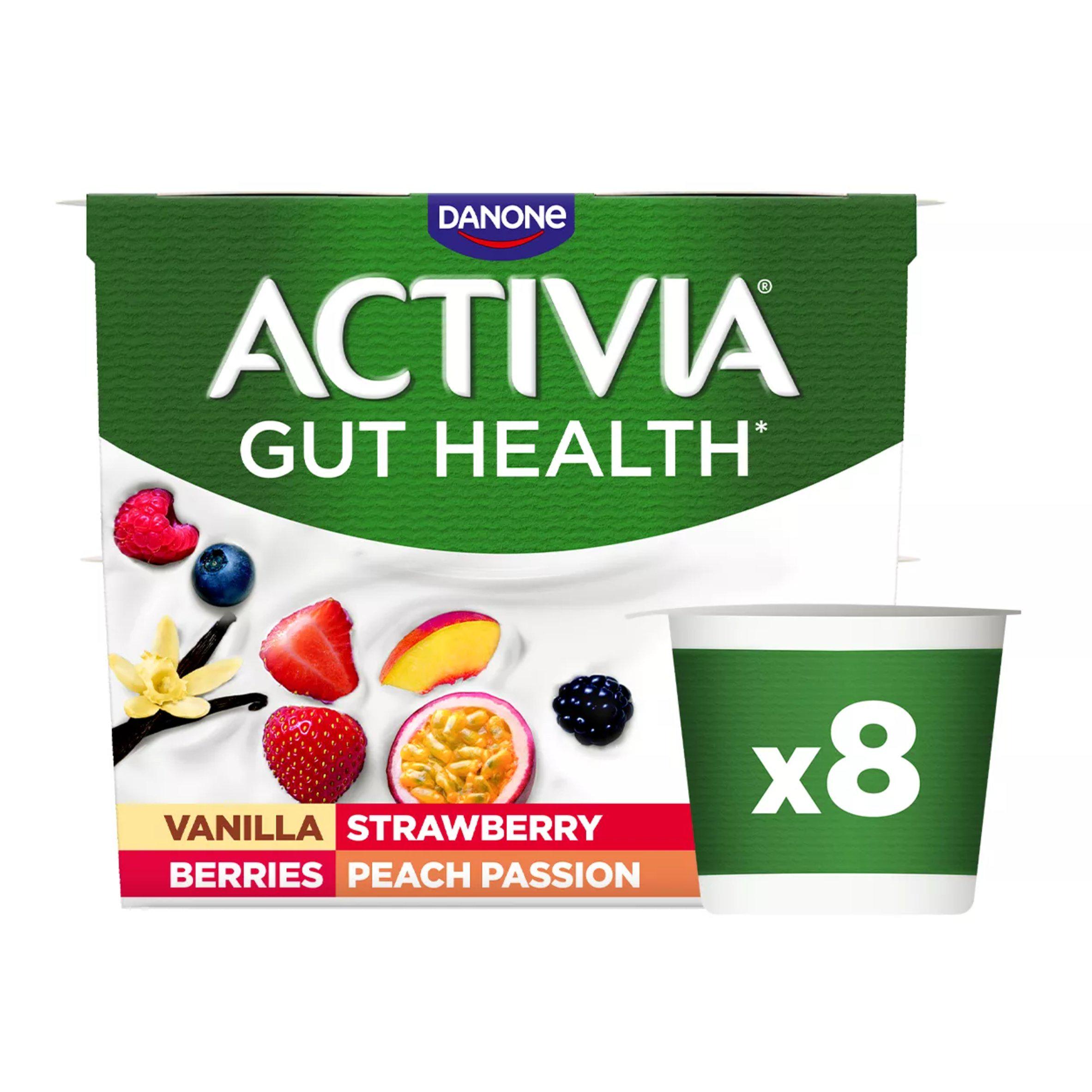 Vanilla, Peach Passion & Berries Gut Health Yoghurt Multipack 8x115g