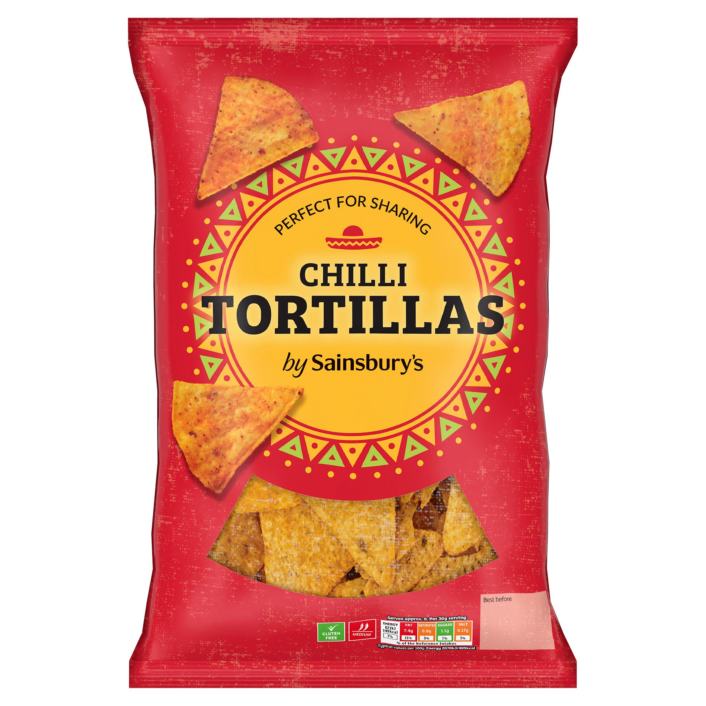 Sainsbury's 200g Chilli Tortillas Chips
