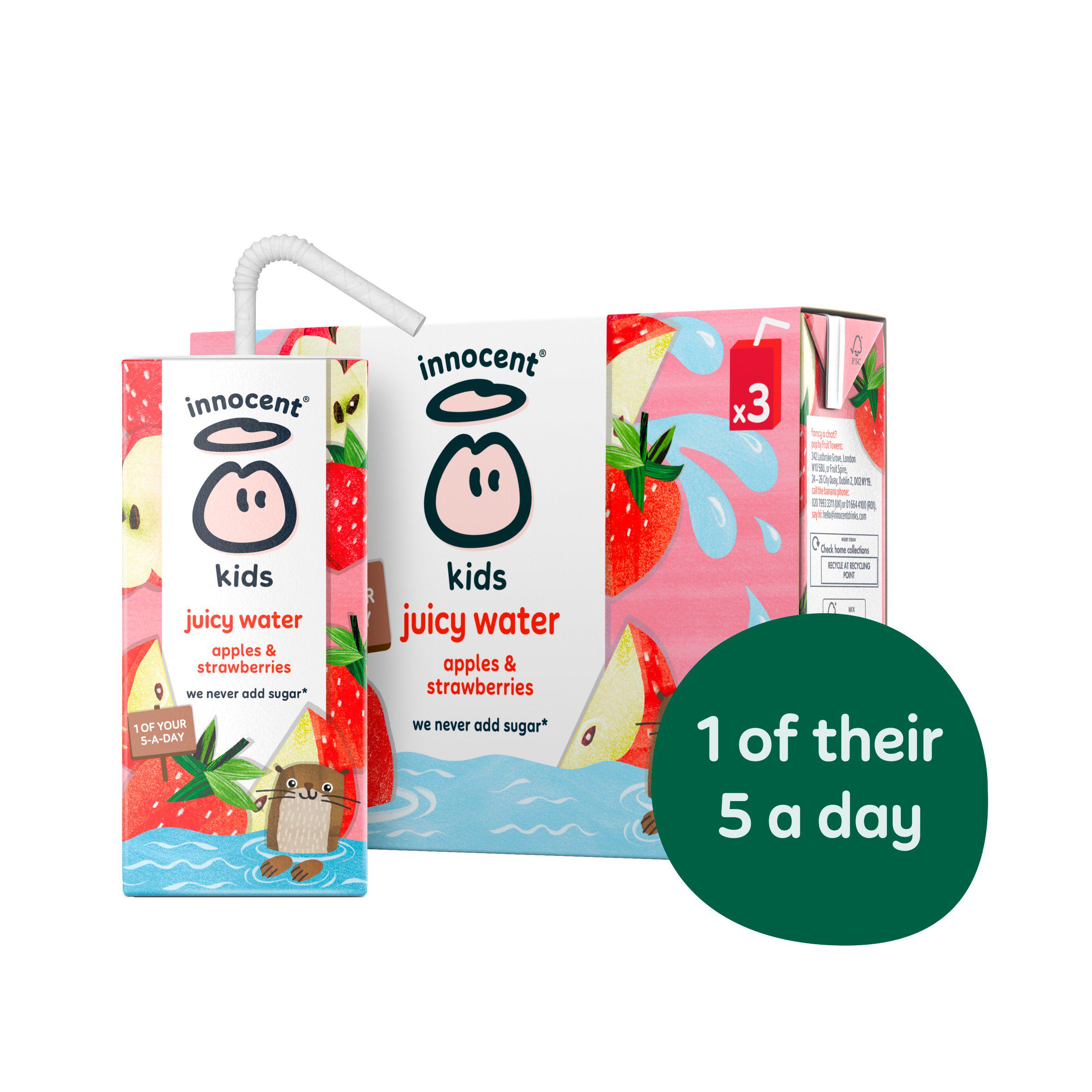 innocent Kids Juicy Water Apple and Strawberry 3 x 200ml