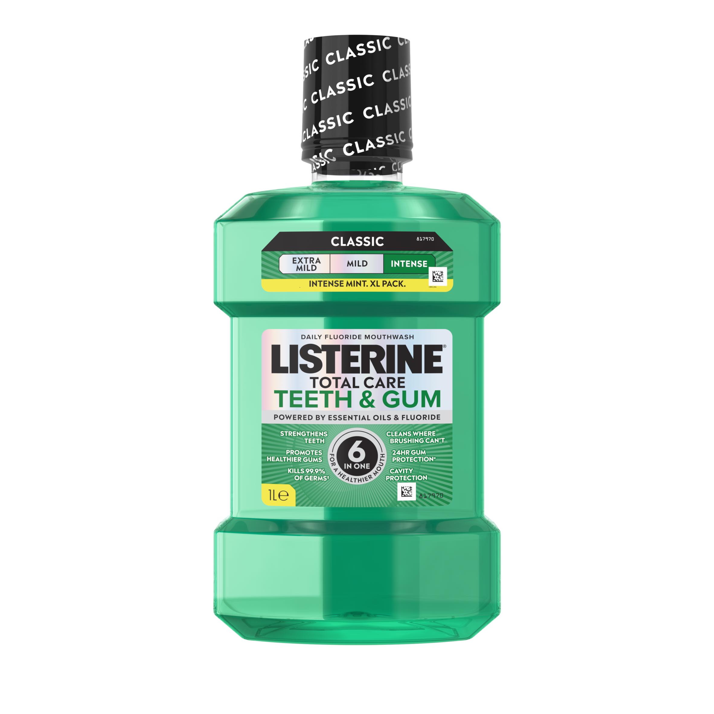 Listerine Total Care Teeth & Gum Fresh Mint Mouthwash 1L thumbnail 4