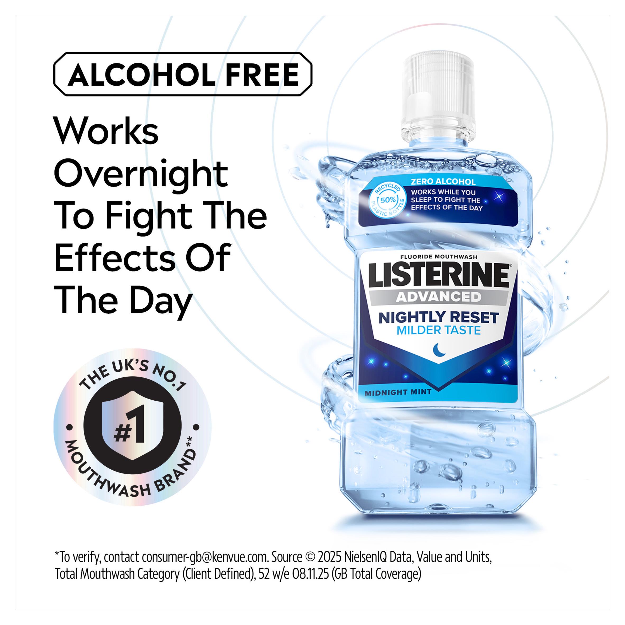 Listerine Advanced Nightly Reset Zero Alcohol Mouthwash 500ml thumbnail 3