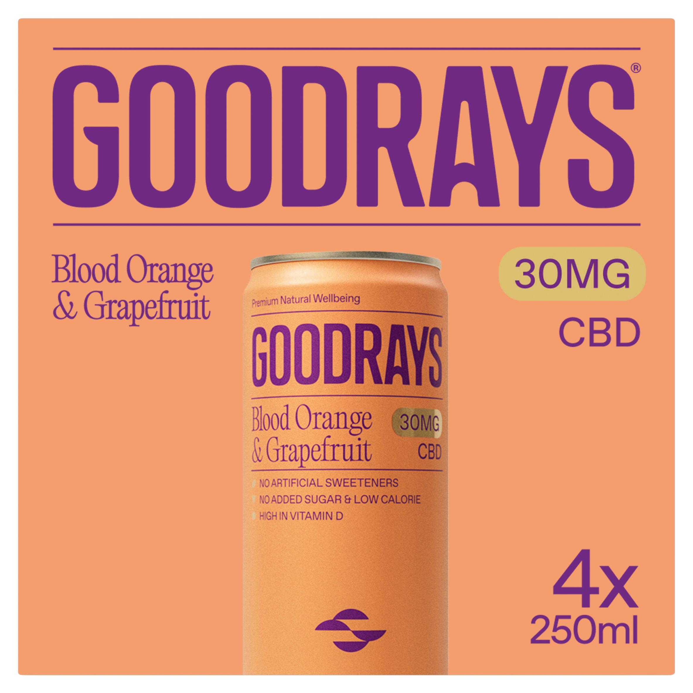 Goodrays CBD Drinks - Blood Orange & Grapefruit