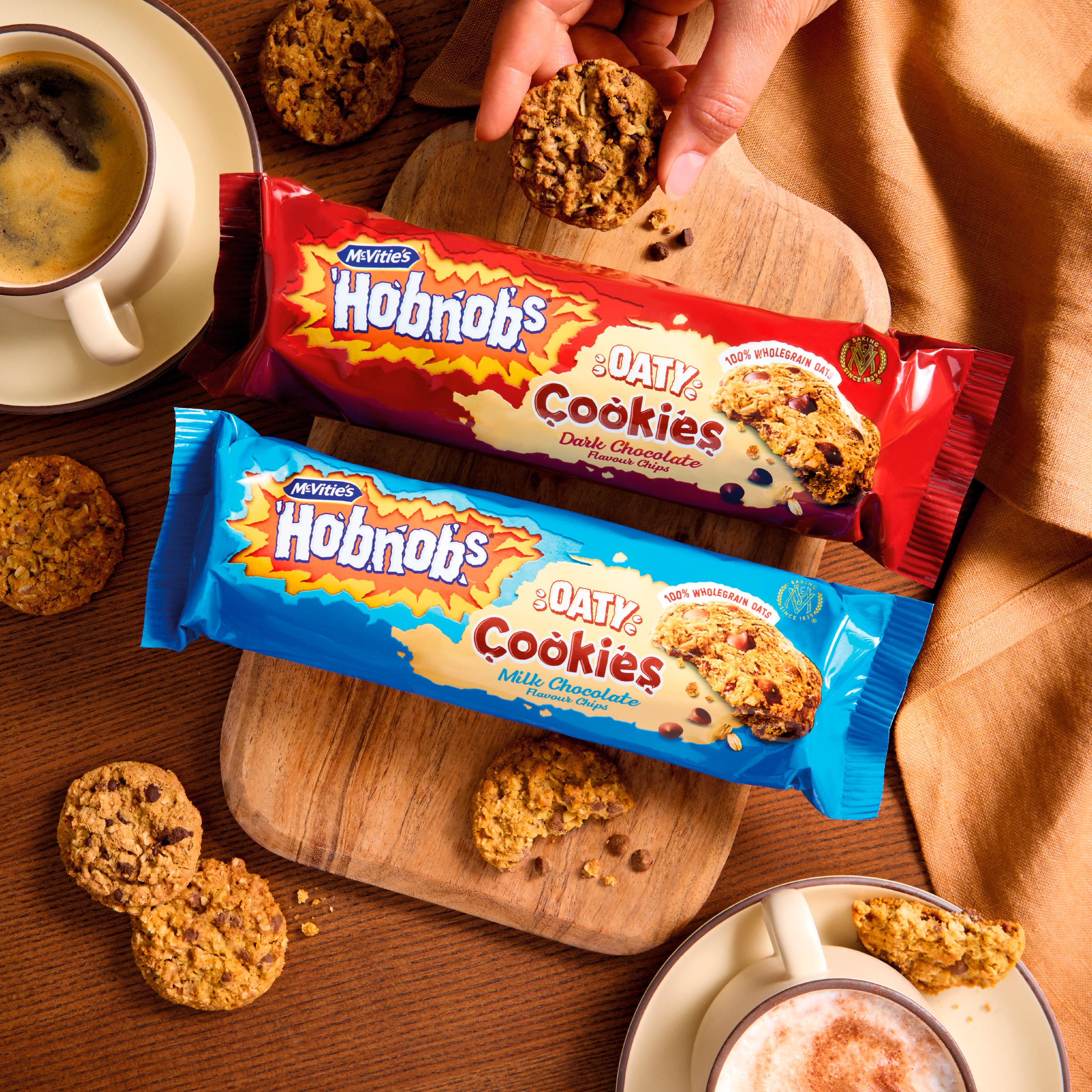 McVitie's Hobnobs Milk Chocolate Flavour Chips Oaty Cookies 155g thumbnail 4