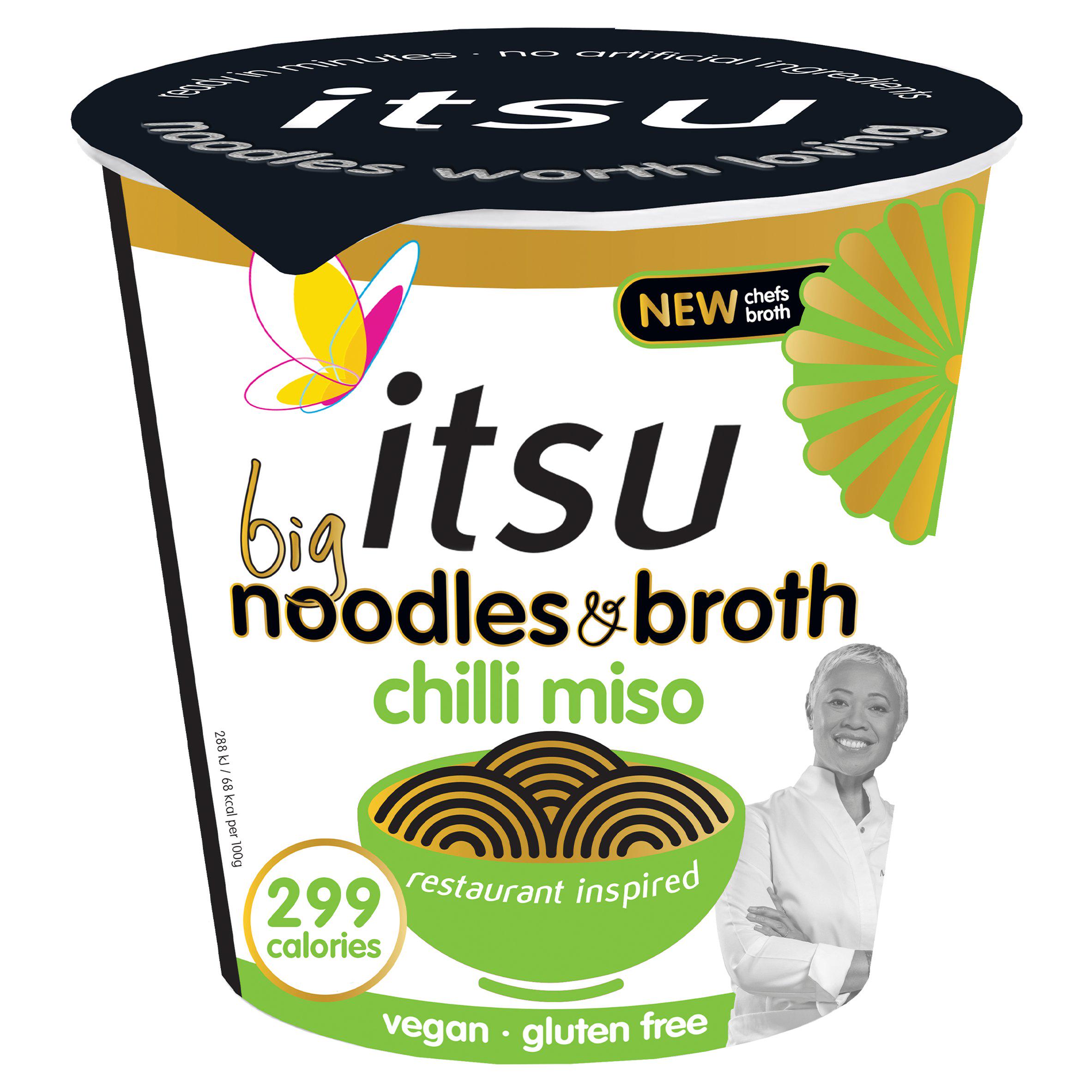 itsu BIG Chilli Miso Noodles & Broth pot 98g