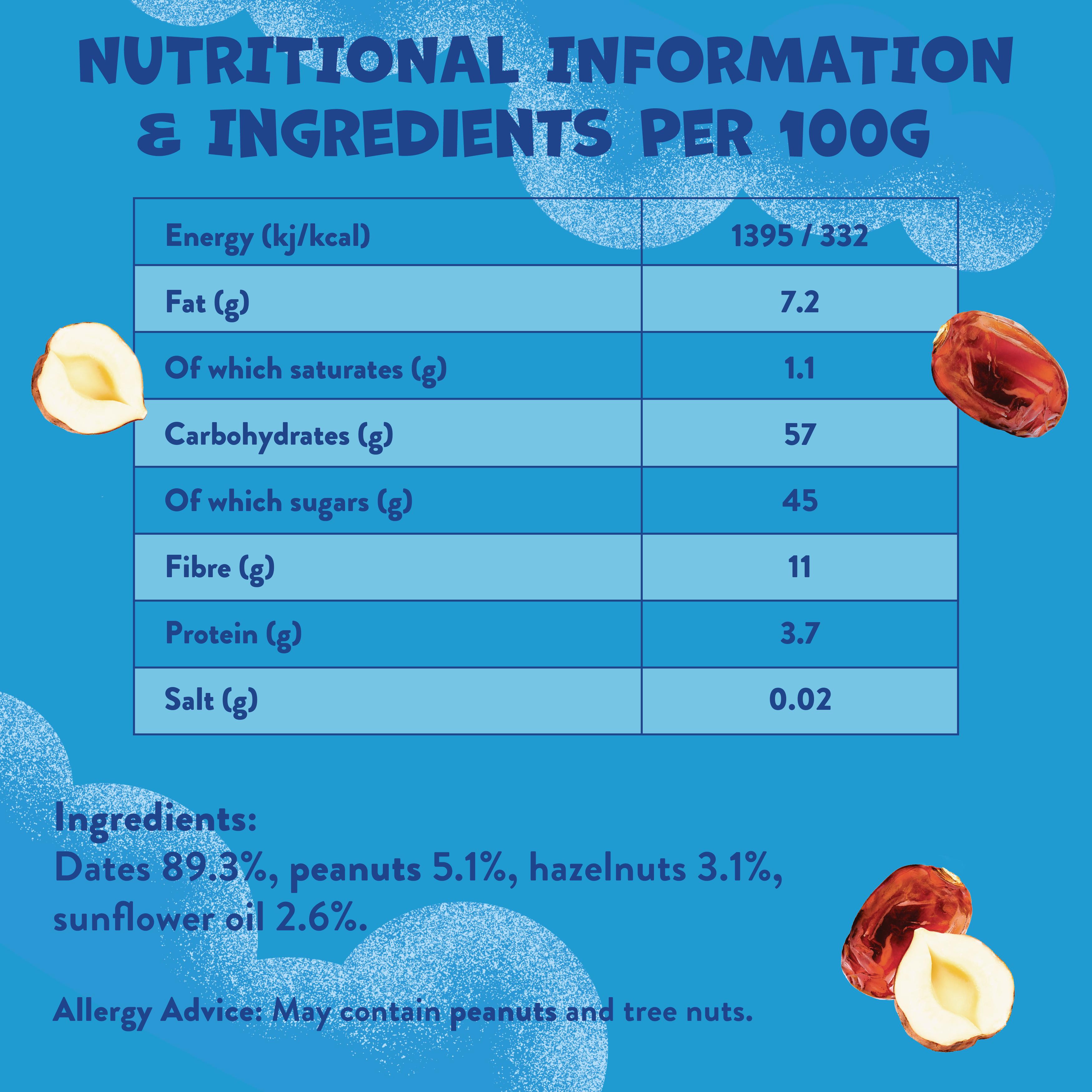 Goodies 5 x 20g Date & Nuts Multipack Kids Snack Fruit Bars thumbnail 3