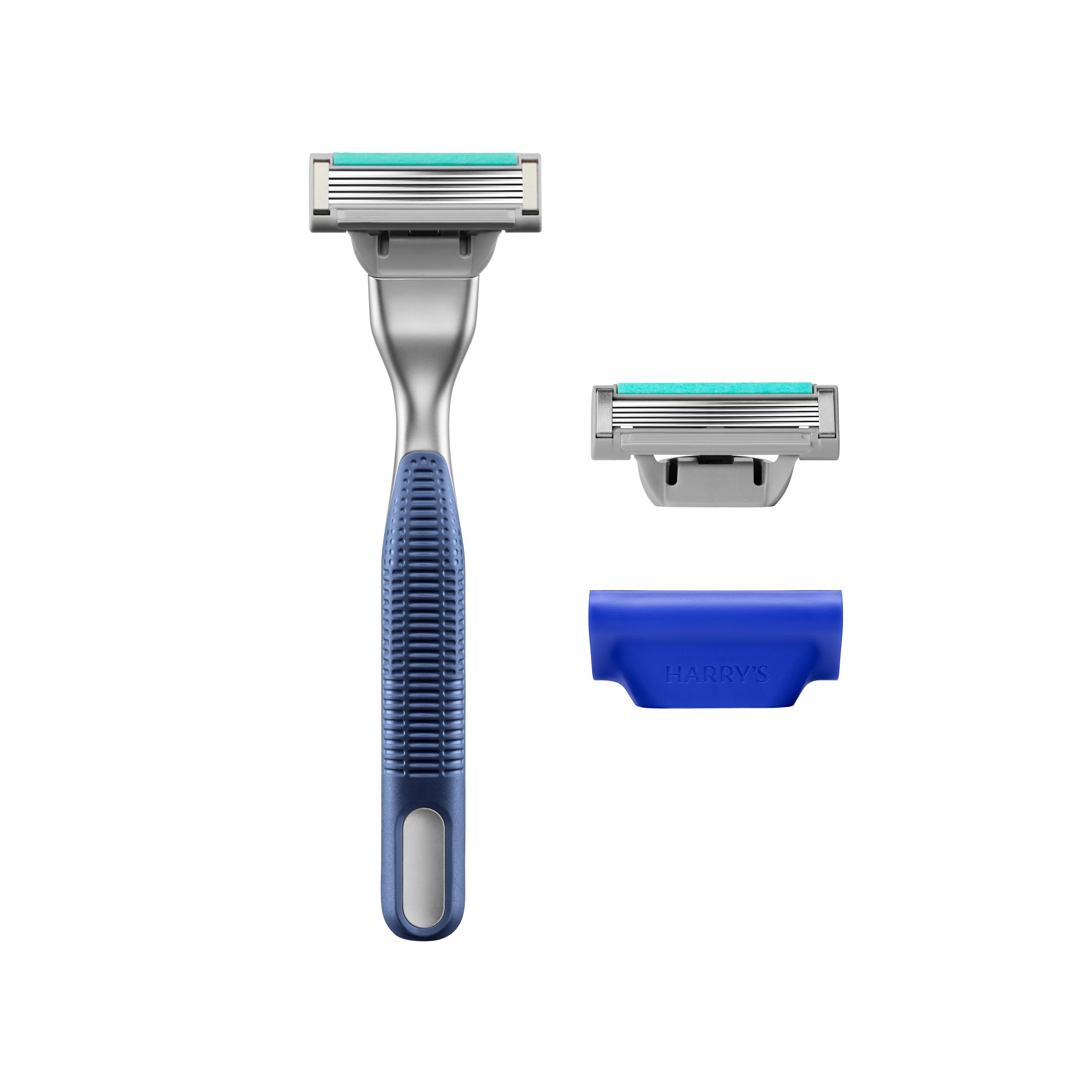 Harry's Plus Mens Razor Blades 1 x Metal Razor Handle + 1 x Blade Cartridge Tide Advanced Pivoting System Box thumbnail 2