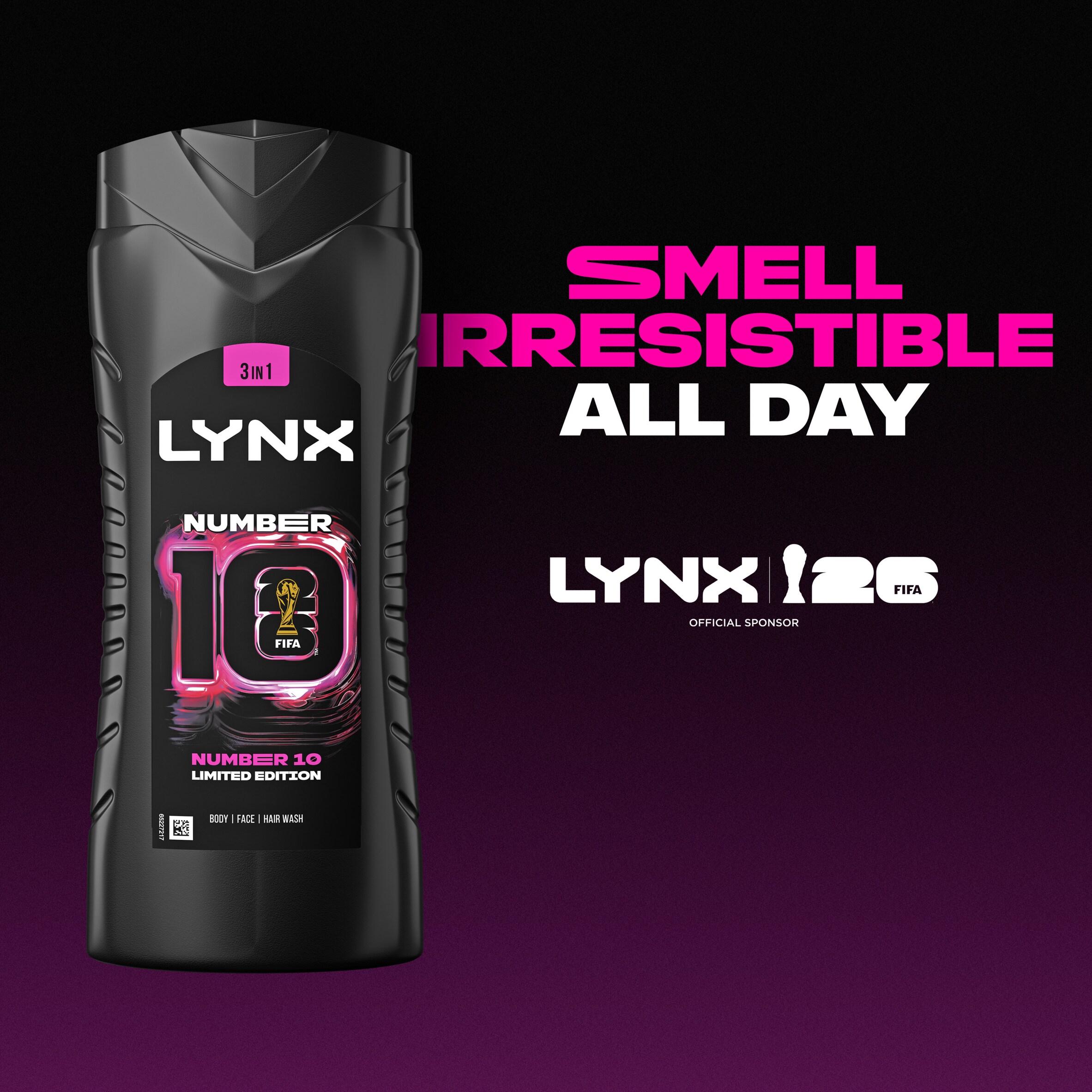Lynx 500ml Number 10 3 in 1 Body Wash, FIFA Limited Edition thumbnail 2