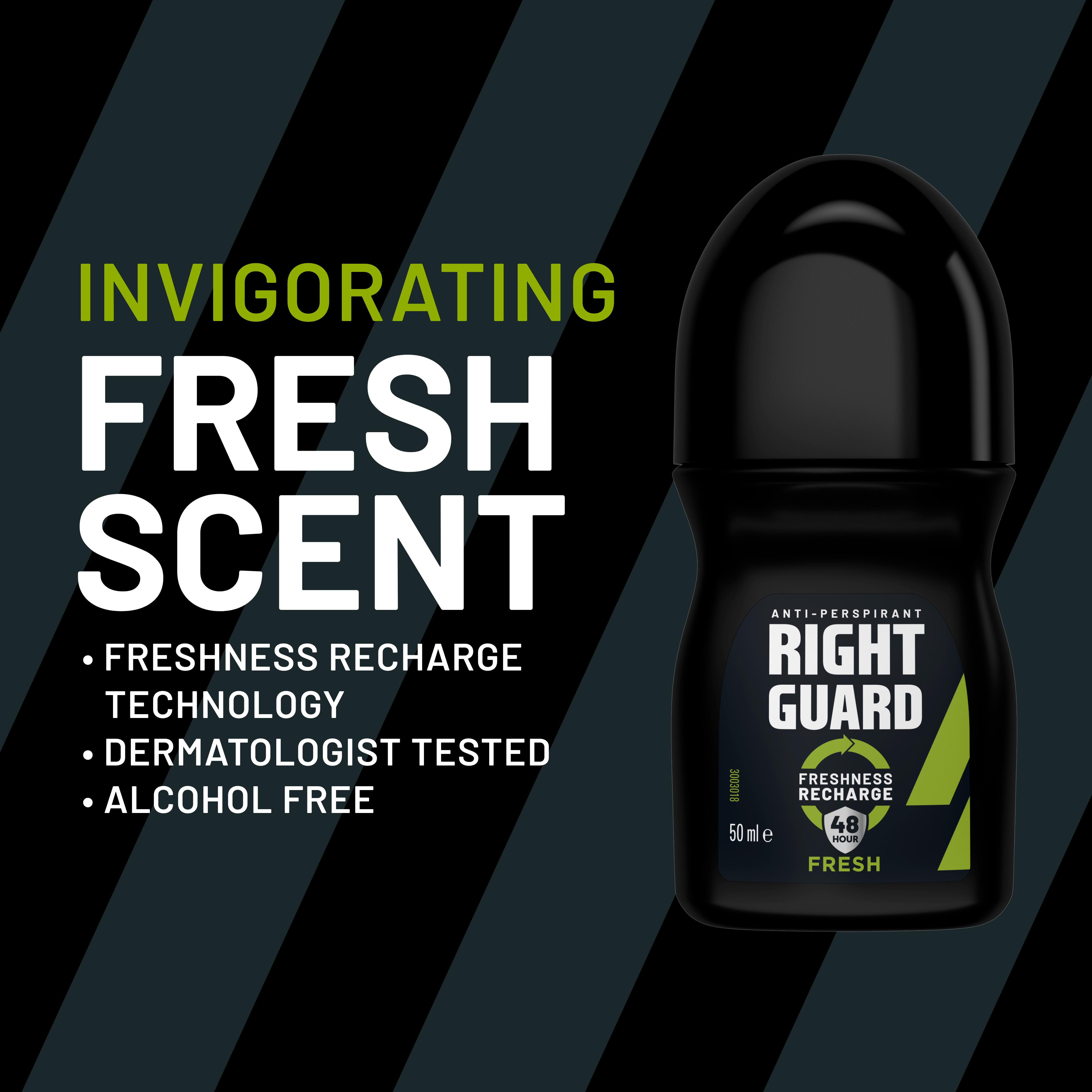 Right Guard 50ml Men 48h Fresh Antiperspirant Deodorant Roll On thumbnail 4